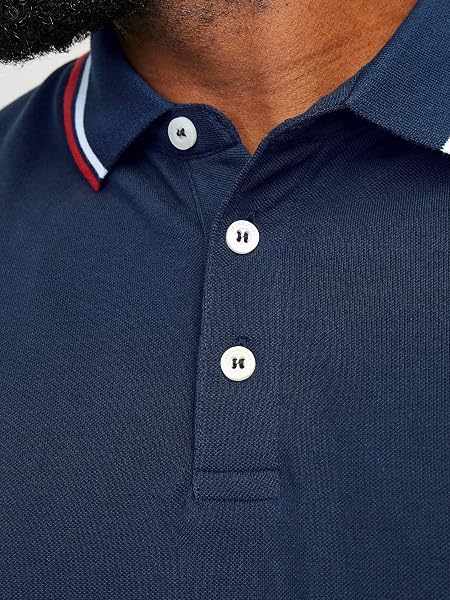 Jack & Jones Herren Jjepaulos Polo Ss Noos Polohemd (1er Pack) XXL Große Größen Navy Blazer - 5