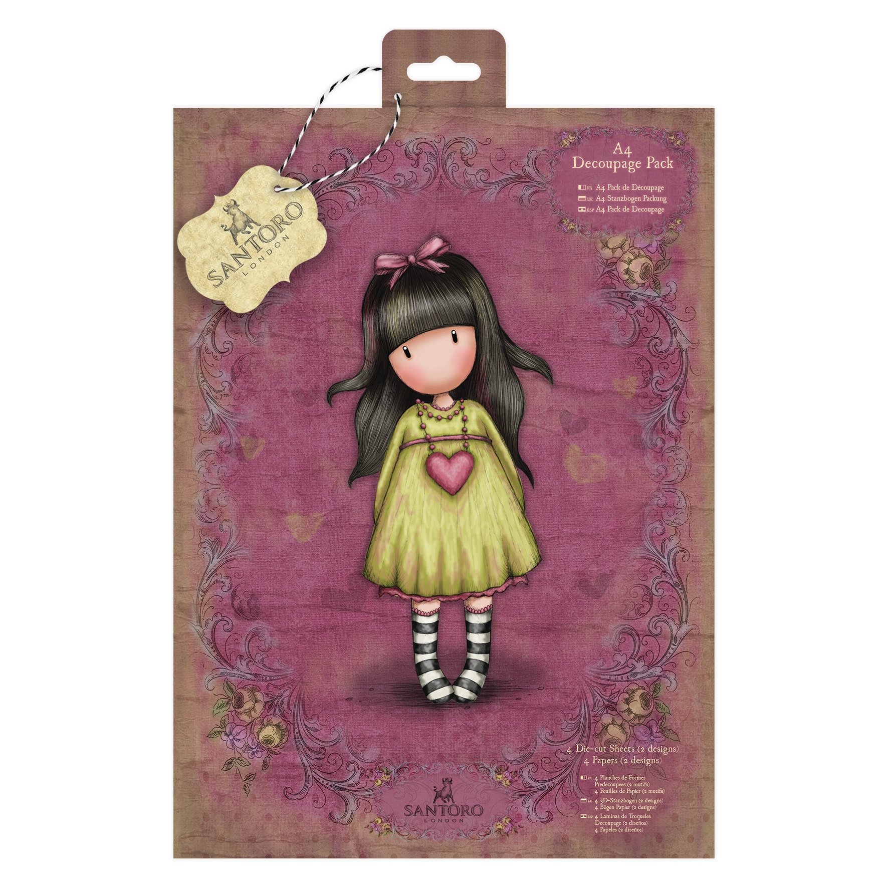 Docrafts Multi-Colour Gor169123 Decoupage Pack, A4