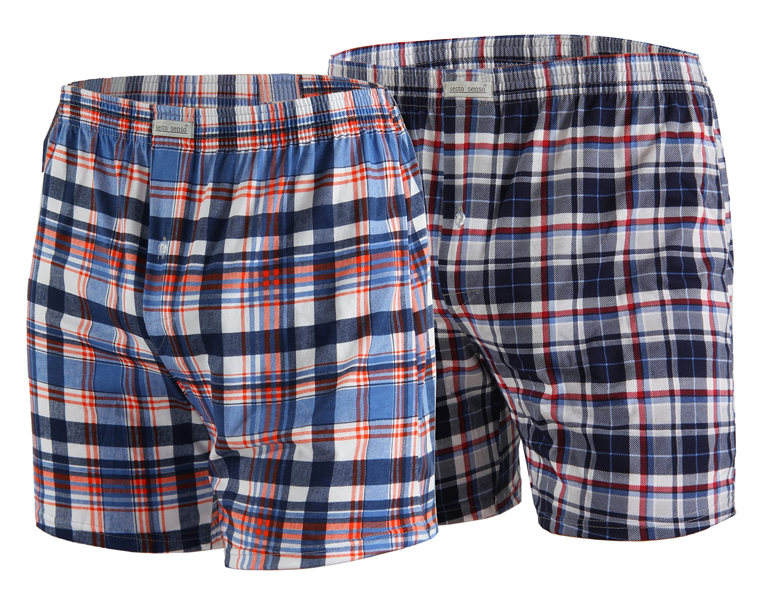 Sesto Senso Pijama Pantalon Corto Hombre Algodón 2 Piezas Pantalón de Dormir