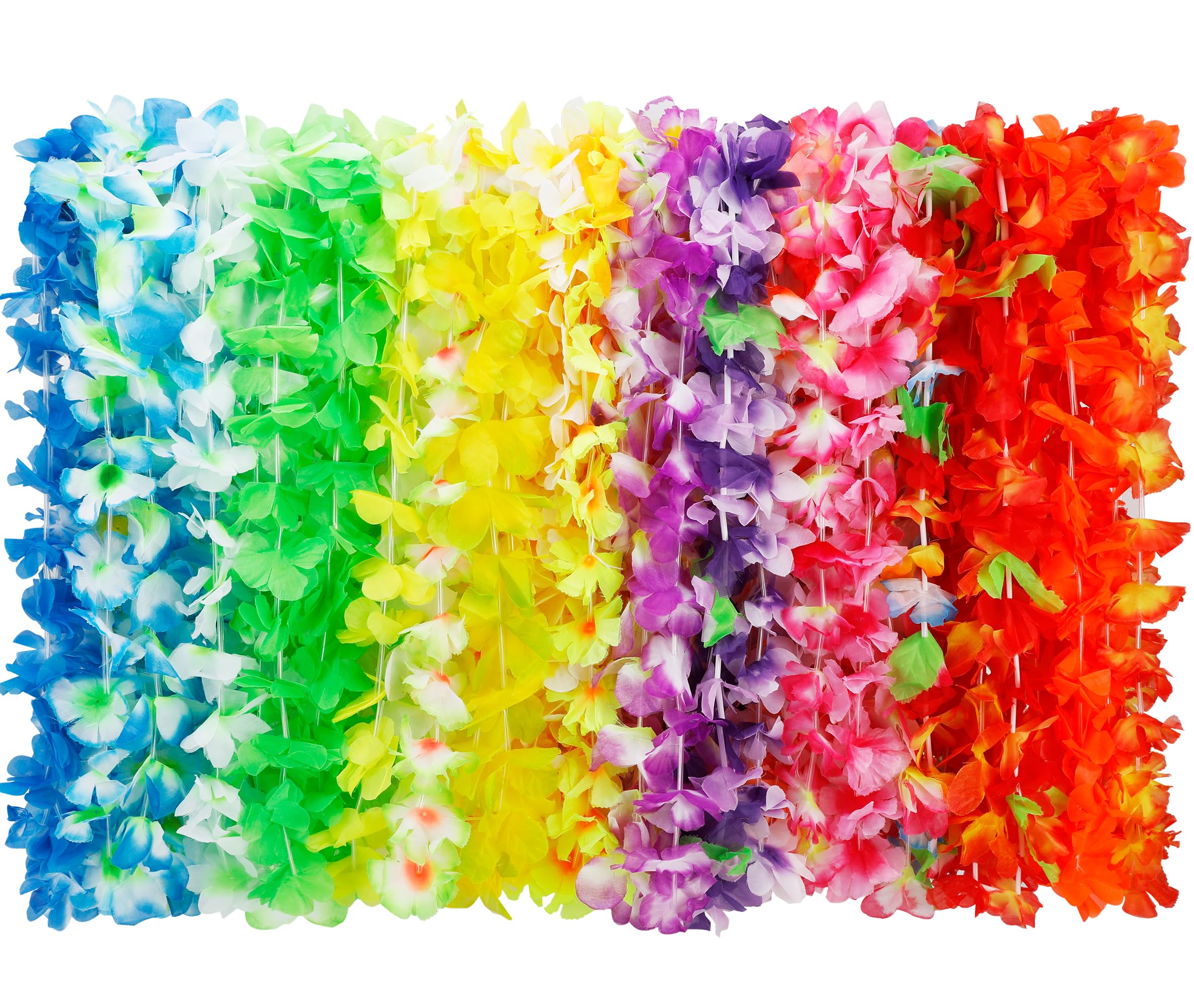 Décoration de fête d'été : lot de 50 colliers hawaïens pour habiller vos invités