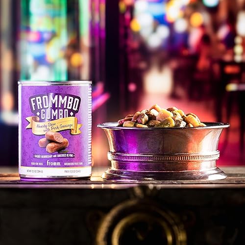 Miniatura 5 de Fromm Frommbo Gumbo - Comida húmeda para perros con salchicha de cerdo - Comida húmeda prémium para perros - Receta de cerdo - Caja de (12) latas de