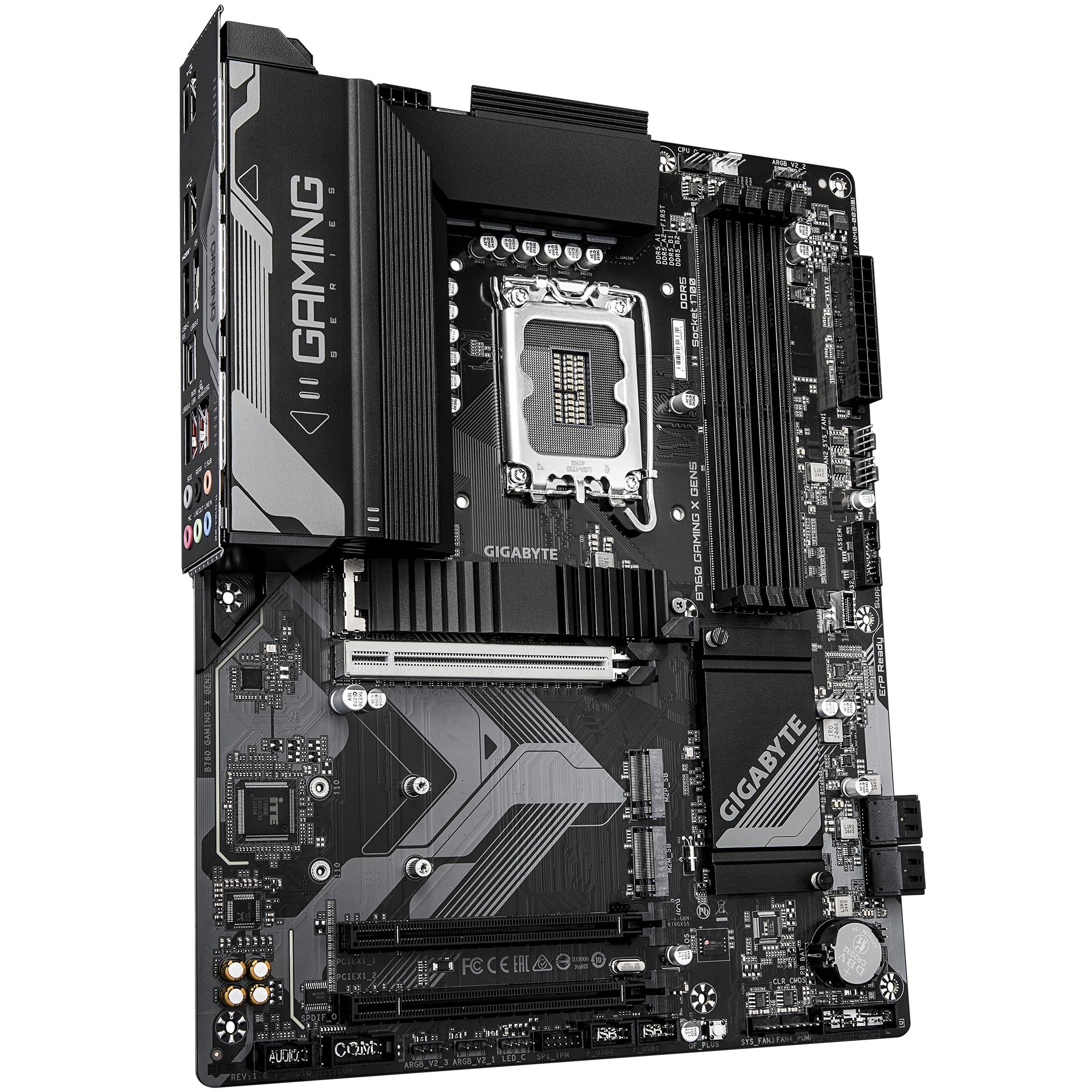 GIGABYTE B760 Gaming X GEN5 Placa Base – Compatible con procesadores Intel Core 14ª generación, VRM de 8+1+1 Fases, hasta 5600 MHz DDR5, 3 x M.2 PCIe 4.0, LAN 2.5 GbE, USB 3.2 Gen 2
