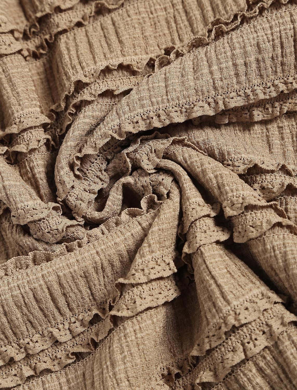 ZAFUL Sarong Coverups for Women Beach Vacation Fishnet See Thru Tie Side Bathing Suit Cover Up Mini Skirt - Image 5