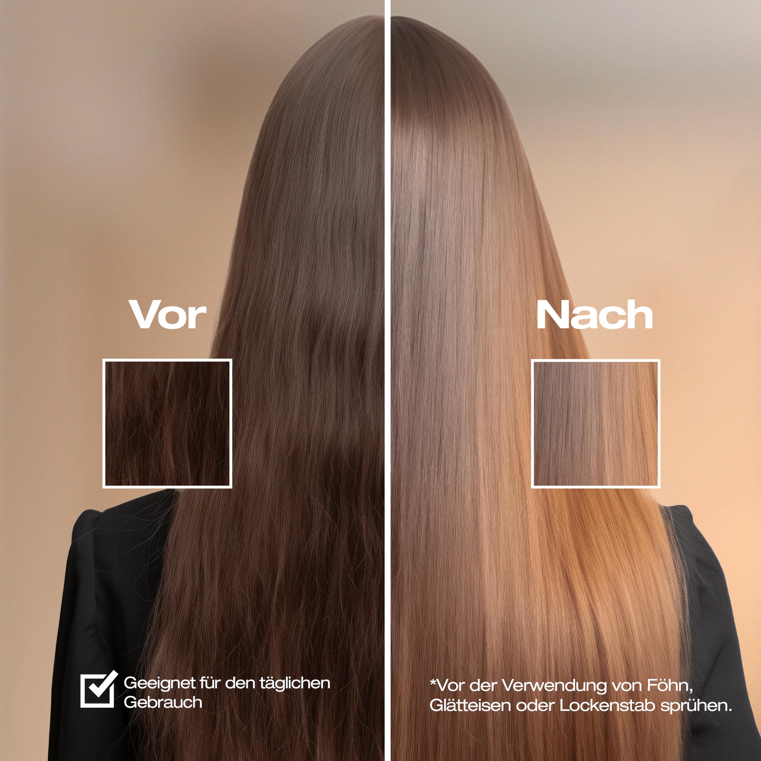 abril et nature - Hitzeschutz und reparierendes Keratin - Für alle Haartypen - Schützt das Haar vor Glätteisen und Föhnen - Mit Keratin - Hydriertes und weiches Haar - 200 ml