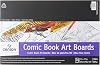 Canson Artist Series Comic and Manga Paper, Art Board, Foldover Pad, 5x17 inches, 14 Sheets (150lb/250g) - Artist Paper for Adults and Students - Colored Pencil, Marker, Ink, Pen