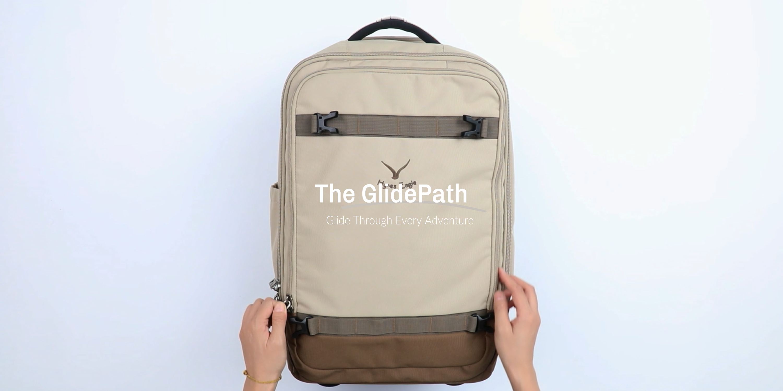 Hynes Eagle Rolling Backpack 42L Backpack with Wheels Airline Approved Carry on Luggage Laptop Travel Suitcase Bag for Women Men Khaki : Electronics