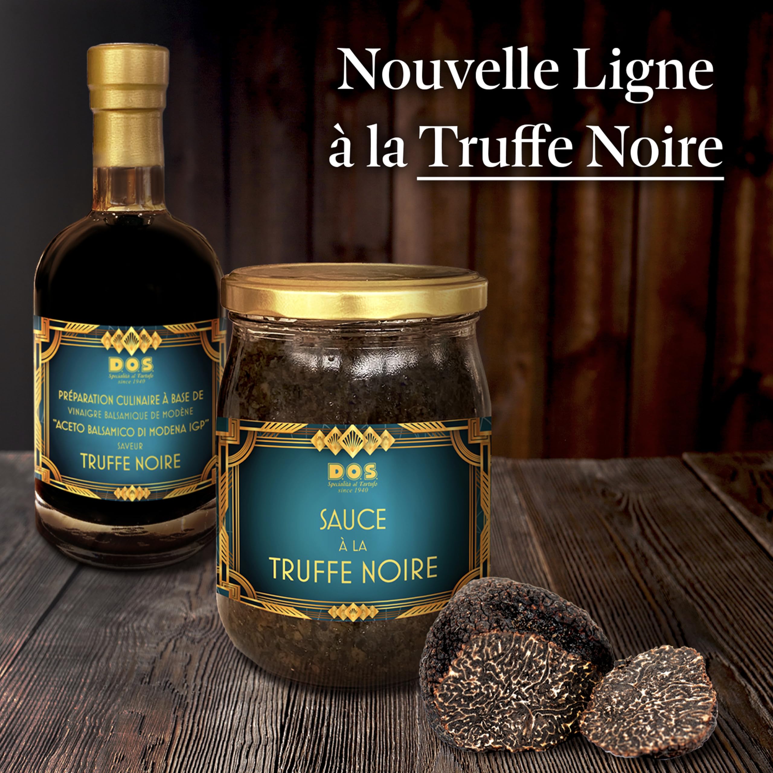 Sauce à la Truffe Noire 500g | Sauce aux Truffes | Melanosporum Vitt. | Artisanat Italienne | Sans gluten | Pour les pâtes, la viande, la pizza | DOS Tartufi
