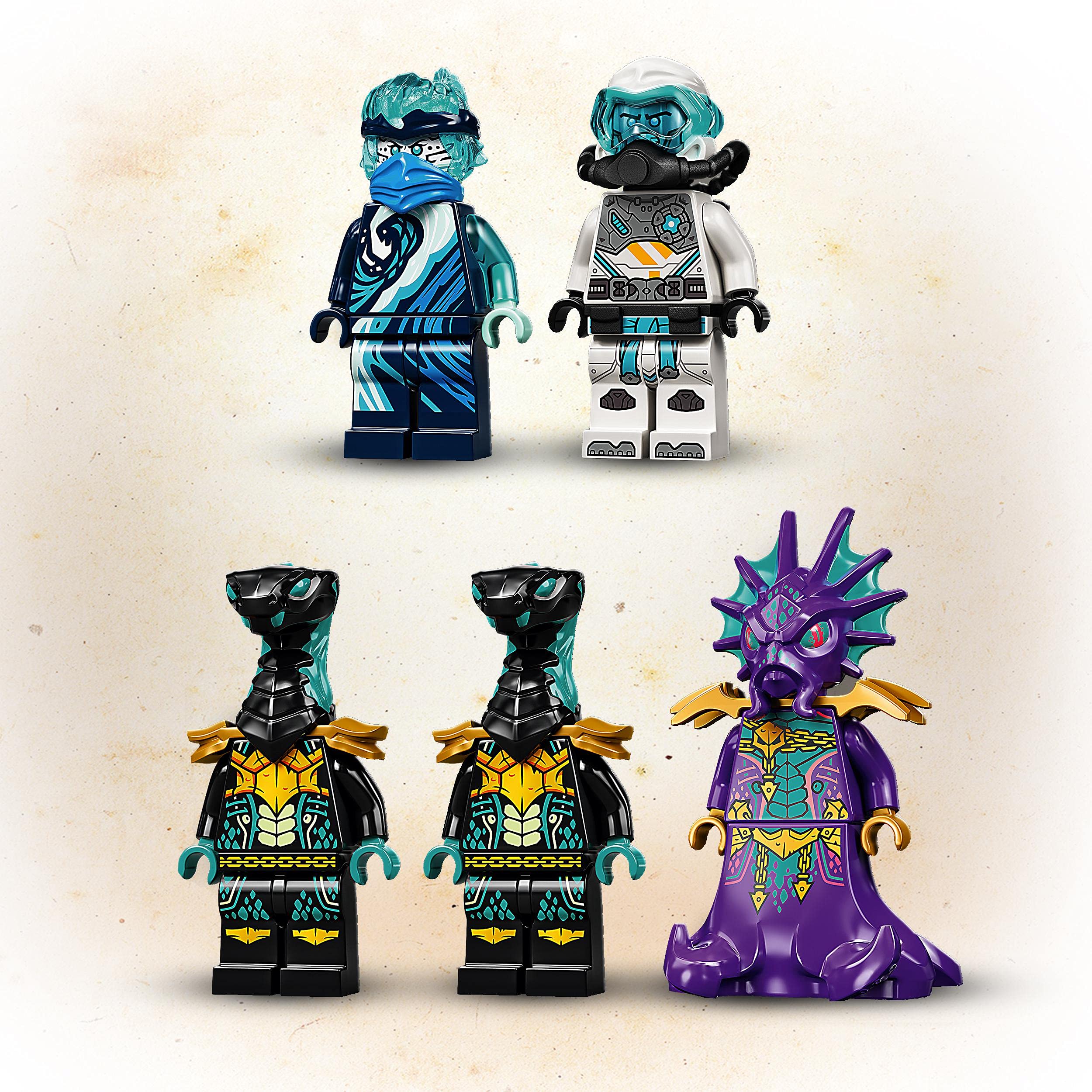 LEGO 71754 NINJAGO Wasserdrache Set, Drachen-Spielzeug für Kinder ab 9 Jahren, Set mit Mini-U-Boot und 5 Ninja Mini-Figuren, Geschenk für Mädchen, Jungen und Kinder ab 9 Jahren