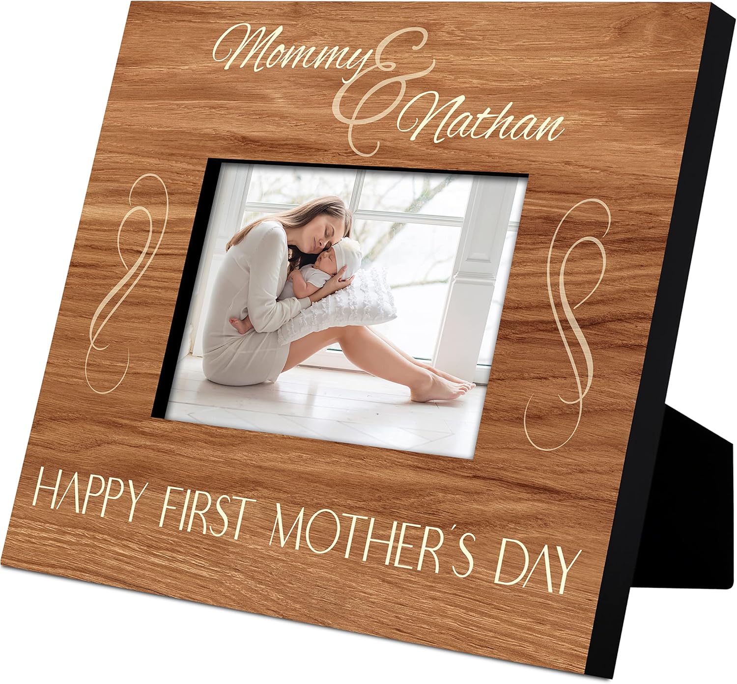 Our First Mother's Day - Personalized First Mother's Day Picture Frame with Names, Date - 6 Designs, 2 Sizes - New Mom Gifts 1 Multi 8 x 10 Inch