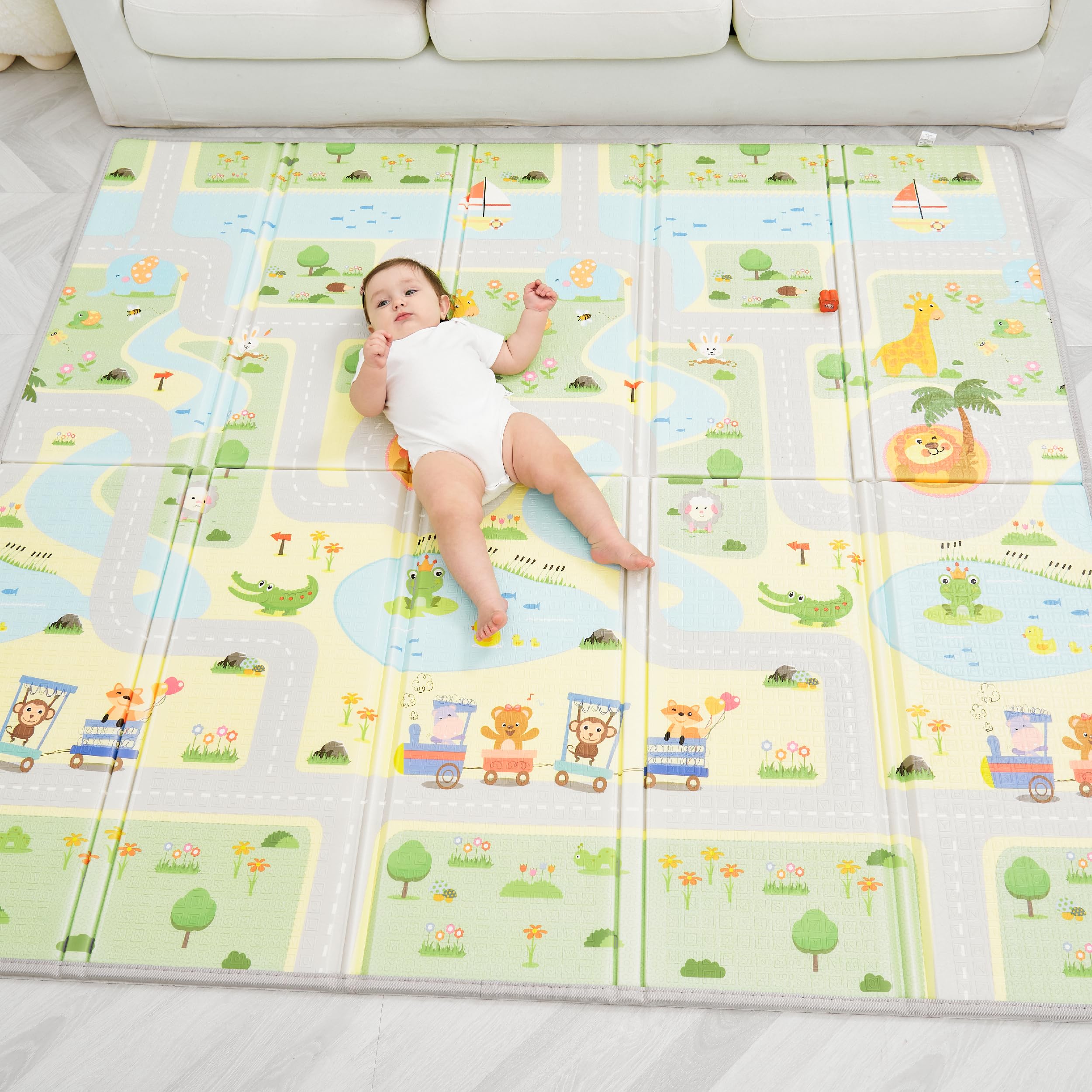 tapis éveil bébé pliable réversible