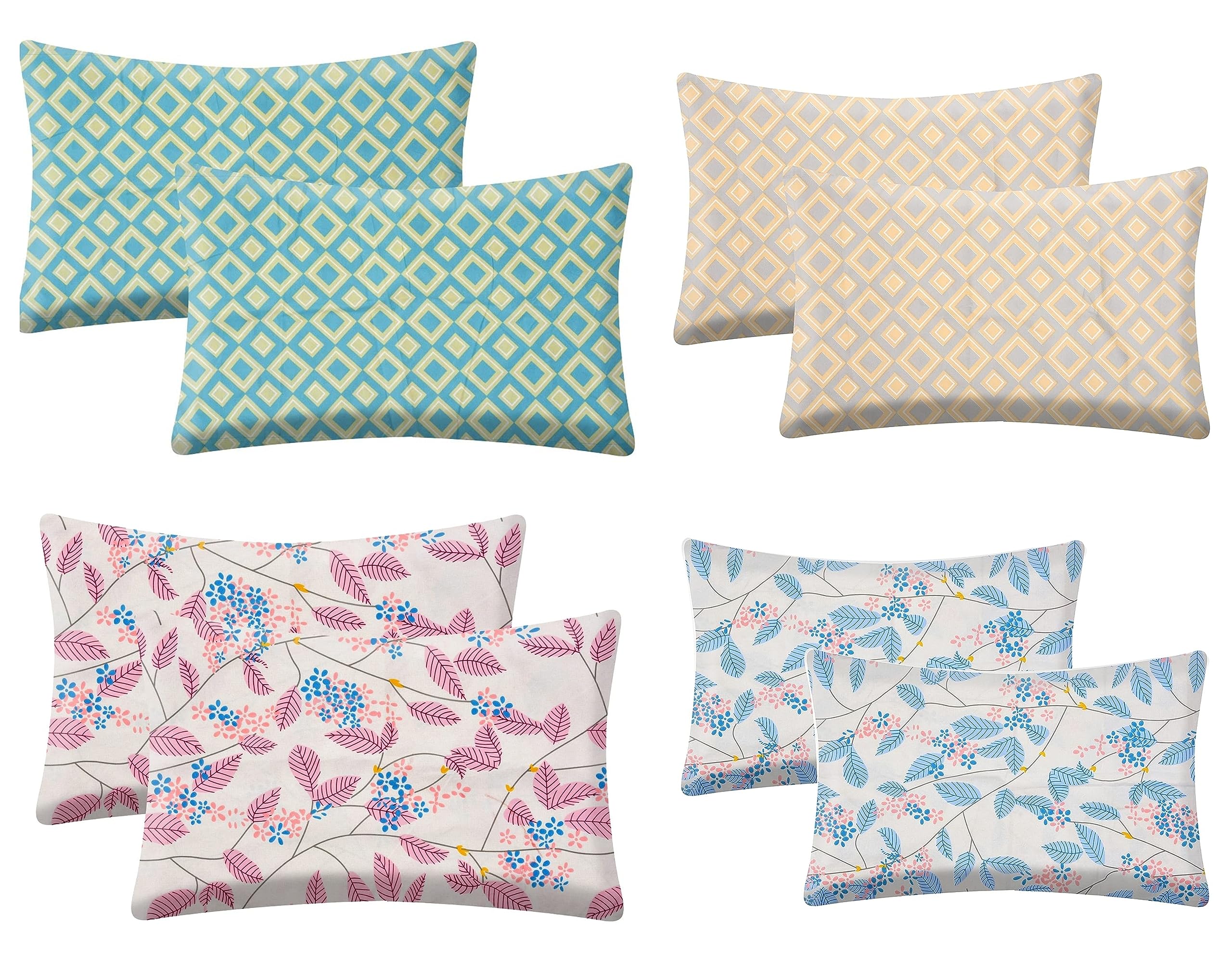 Amazon Brand – Umi Super Soft Brushed Microfiebr Cotton Pillow Covers,Set of 4(Total 8 Pcs) 17X27(Inches) 43X68(CM) Printed Pillow Covers,Flange on Edges Pillow Covers (B09XLD3XY2) Amazon Price History, Amazon Price Tracker