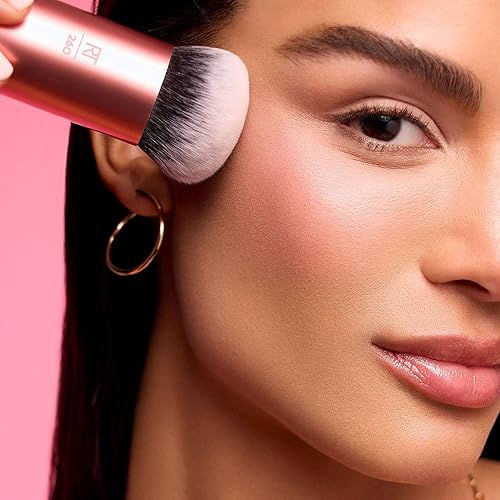 Miniatura 5 de Real Techniques Brocha de maquillaje de mezcla de burbujas, cepillo facial multiusos para maquillaje líquido, crema y polvo, cabezal de cepillo de