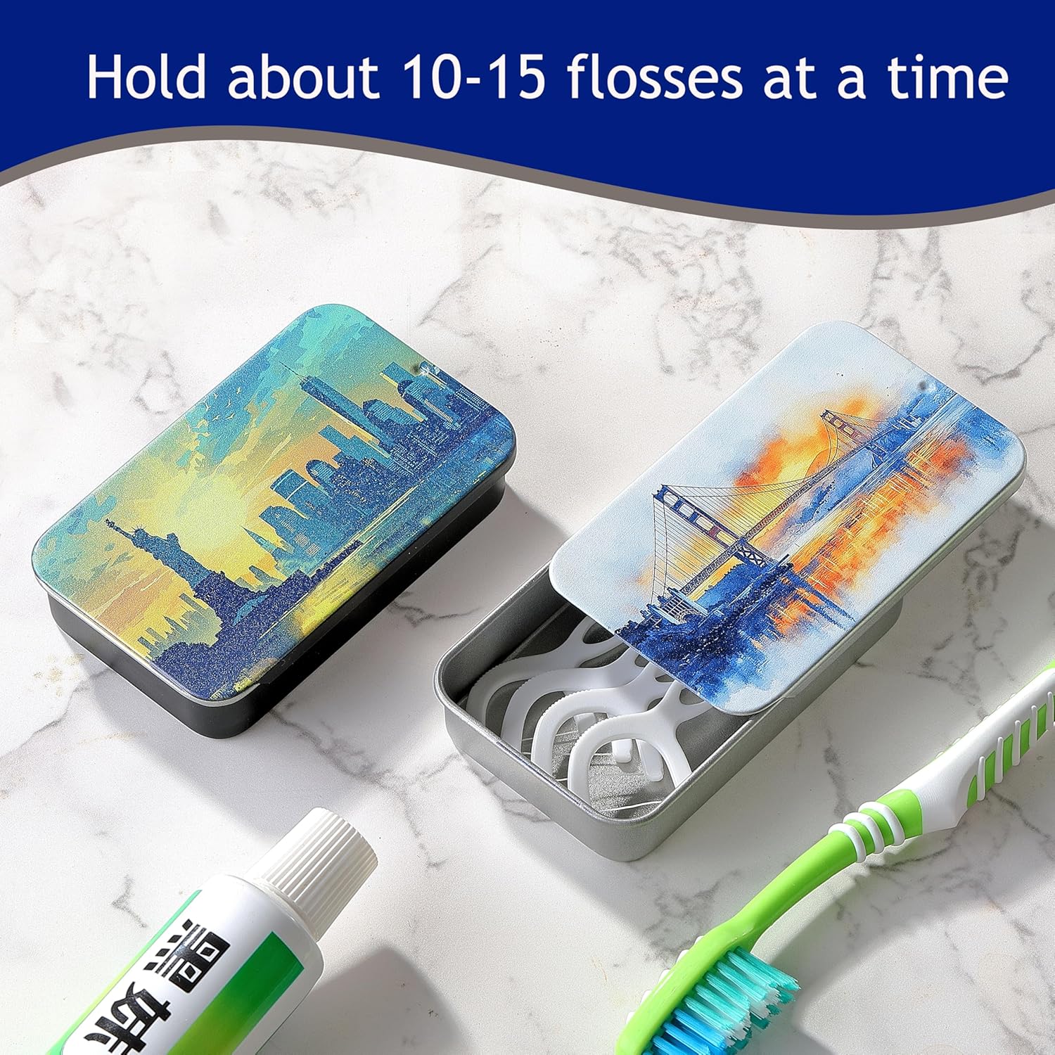 Dental Floss Pick Holder, Portable Dental Floss Dispenser Perfect for Travelling, Hotels, Dinners - Image 7