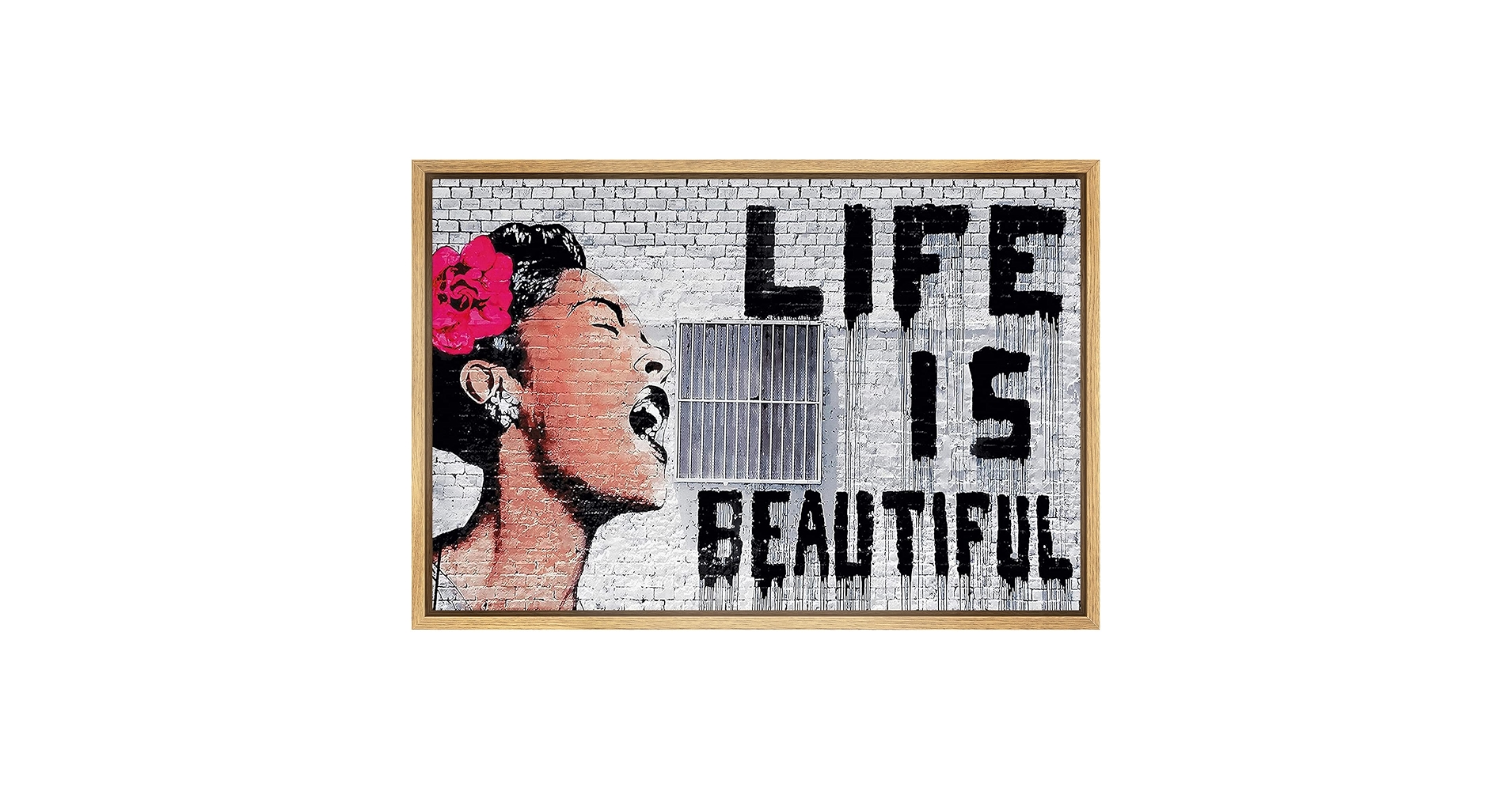 Amazon.com: SIGNWIN Framed Framed Canvas Wall Art Banksy
