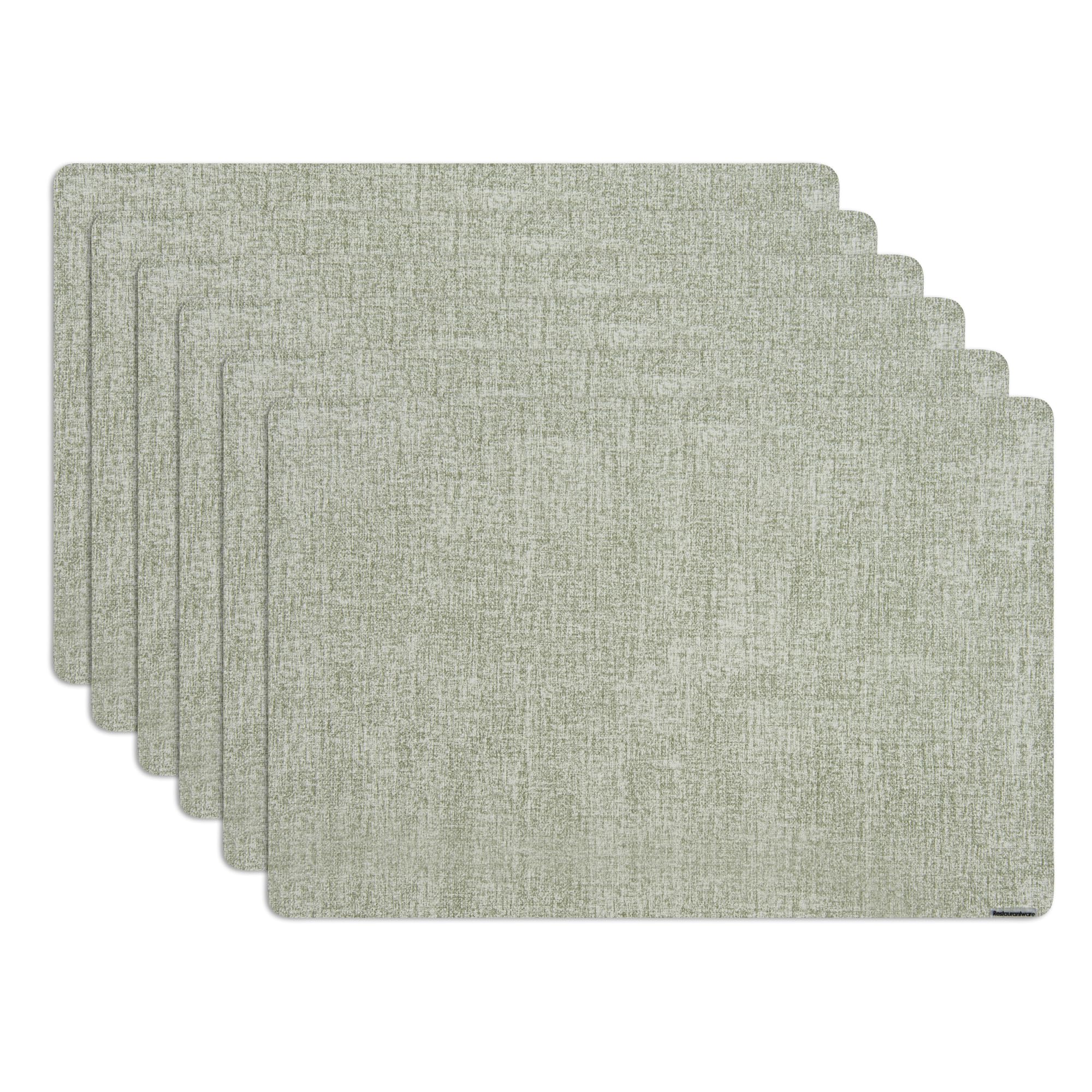 Restaurantware - Manteles Individuales de Malla Vaquera de 17.7 x 11.8 Pulgadas, 6 manteles Individuales rectangulares para Mesa de Cocina, Tacto de Lino, duraderos, manteles Individuales de Vinilo