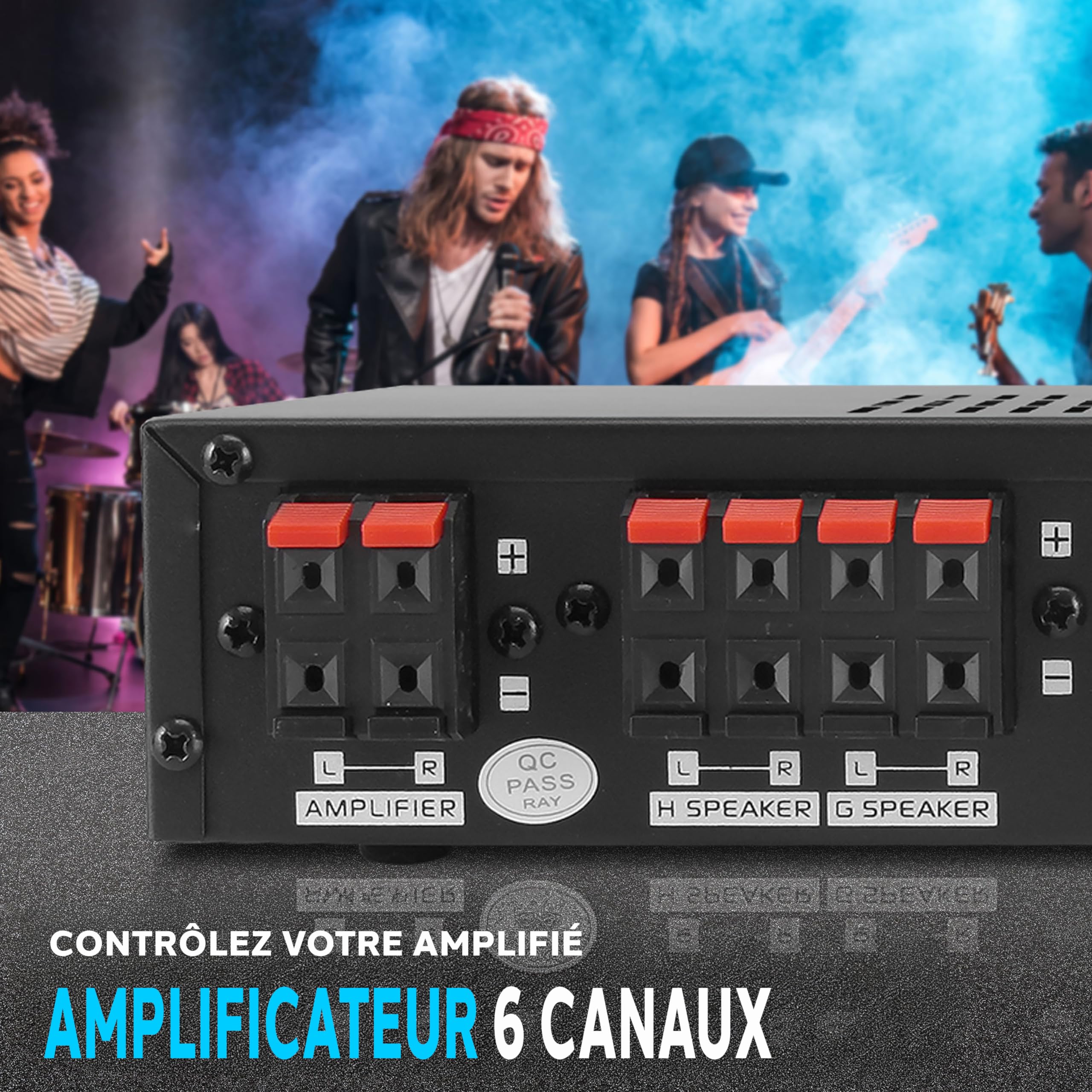 Pyle Sélecteur de Commutateur Audio 8 Zones, Boîtier de Distribution pour Amplificateur Stéréo Multi-Canaux Haute Puissance, Commutateurs A/B/C | 8 Paires de Haut-Parleurs PSS8