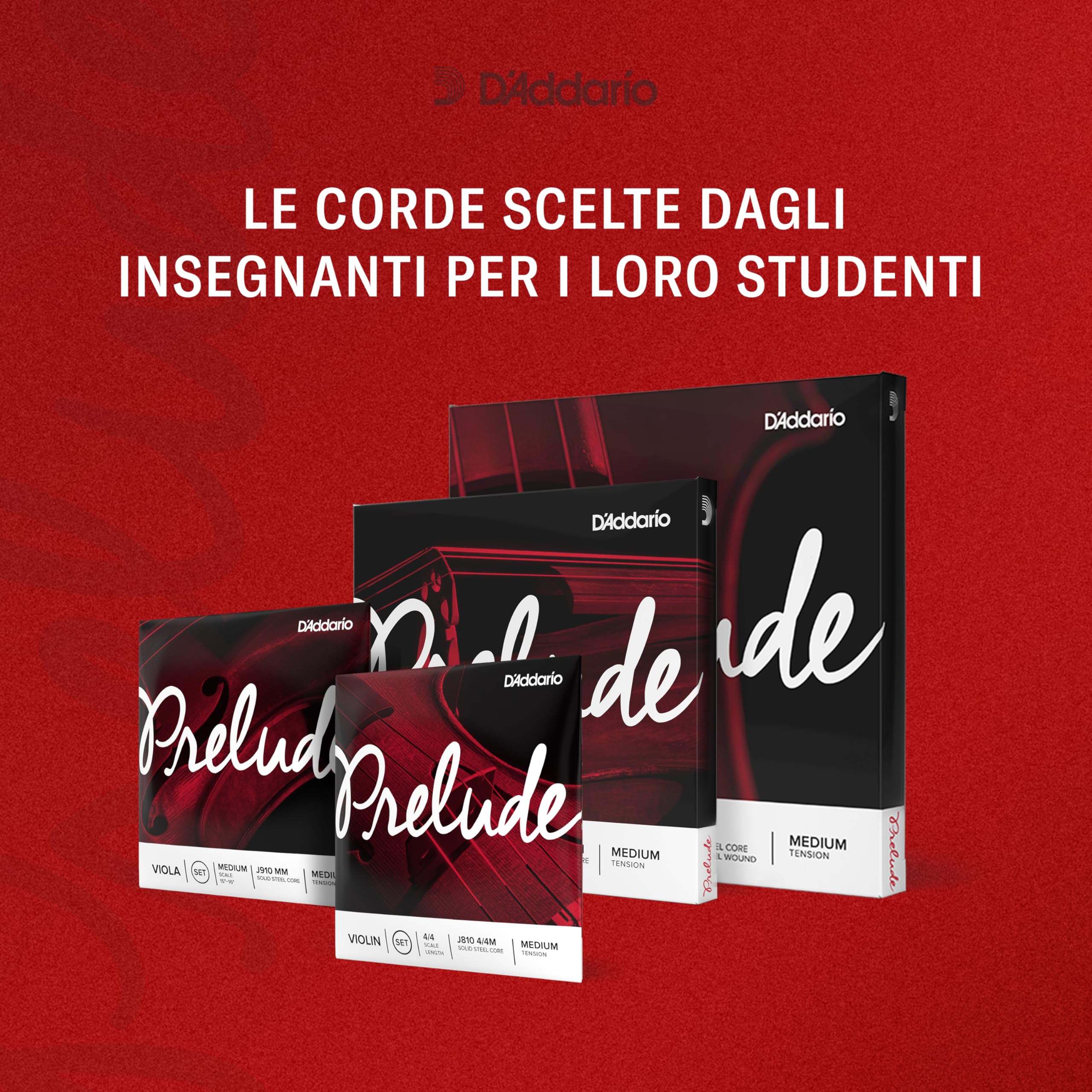 Set di corde D'Addario Prelude per contrabbasso, scala 1/4, tensione media