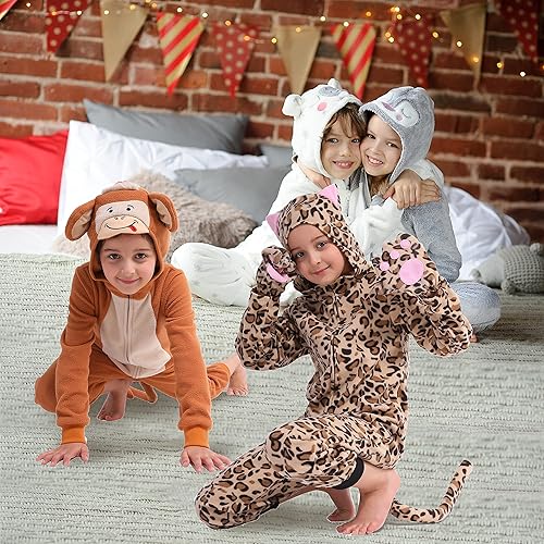 Vista 6 de Disfraz de una sola pieza de animal para niños, disfraz de una sola pieza de guepardo unisex, disfraz de leopardo, disfraz de una sola pieza