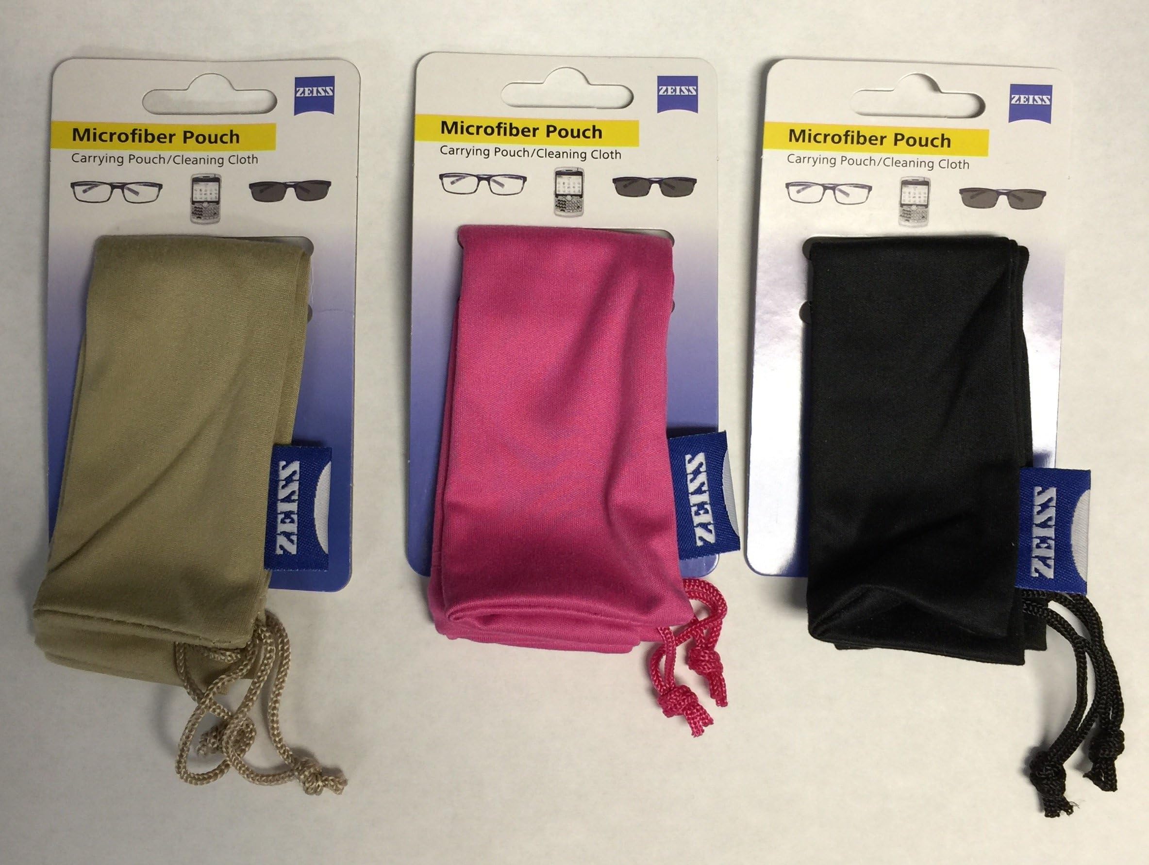 Zeiss Microfiber Cloth Drawstring Pouch - Assorted Solid Colors