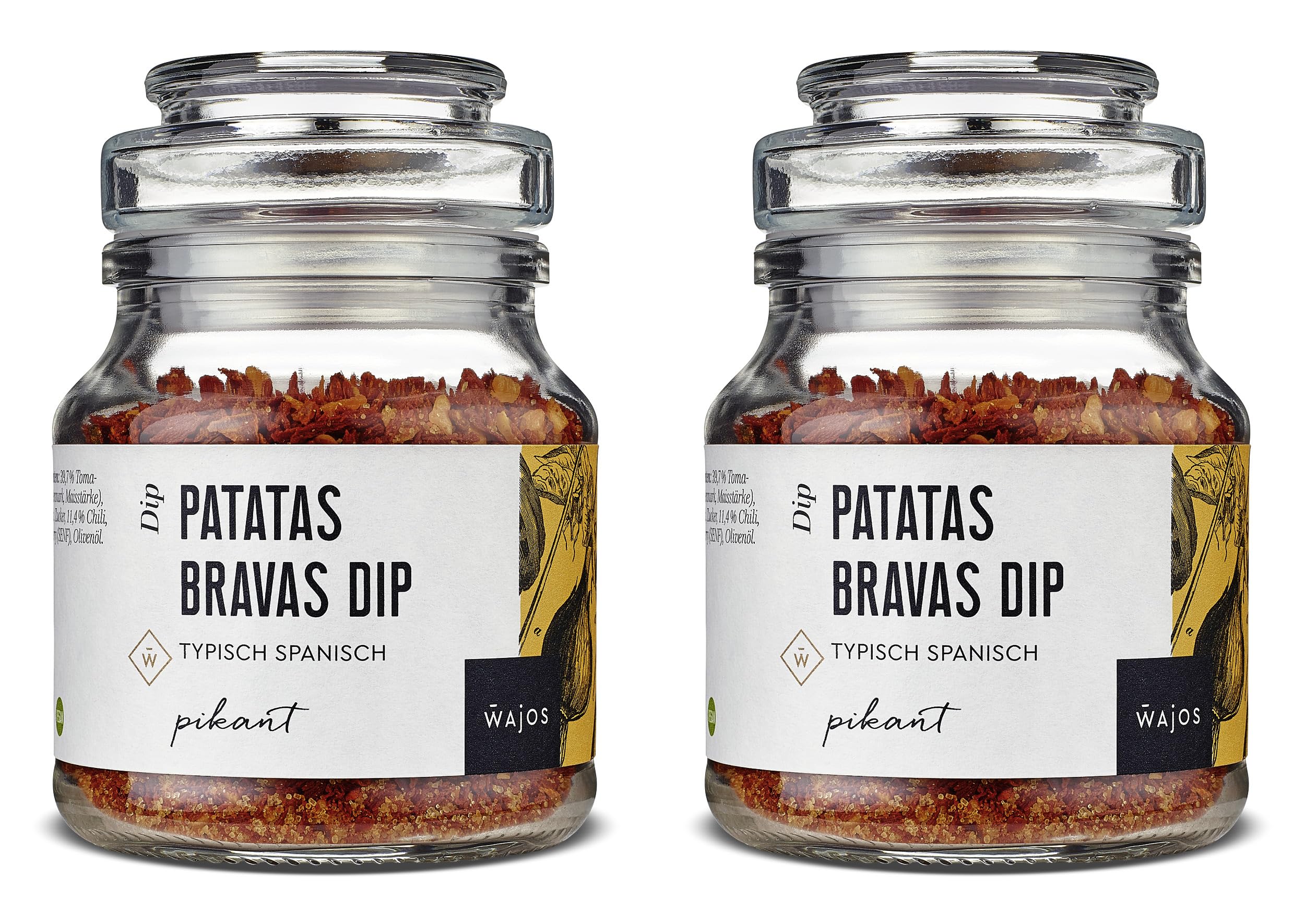 Wajos Patatas Bravas Dip Vegan Doppelpack 2x 90g pikante Dip spanische Feinkost