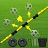 Goalkeeper Training Equipment, 2.75m/4m Goalkeeper Deflection Equipment with 2 Water Bag, Goalkeeper Single Line Deflector, Football Training Equipment Soccer Training Aids for Reflex & Agility