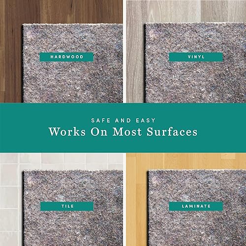 Miniatura 3 de Unique Loom Uni-Luxe - Almohadilla antideslizante de doble superficie, de fieltro y goma, 14 pulgadas de grosor (4 pies octágono)