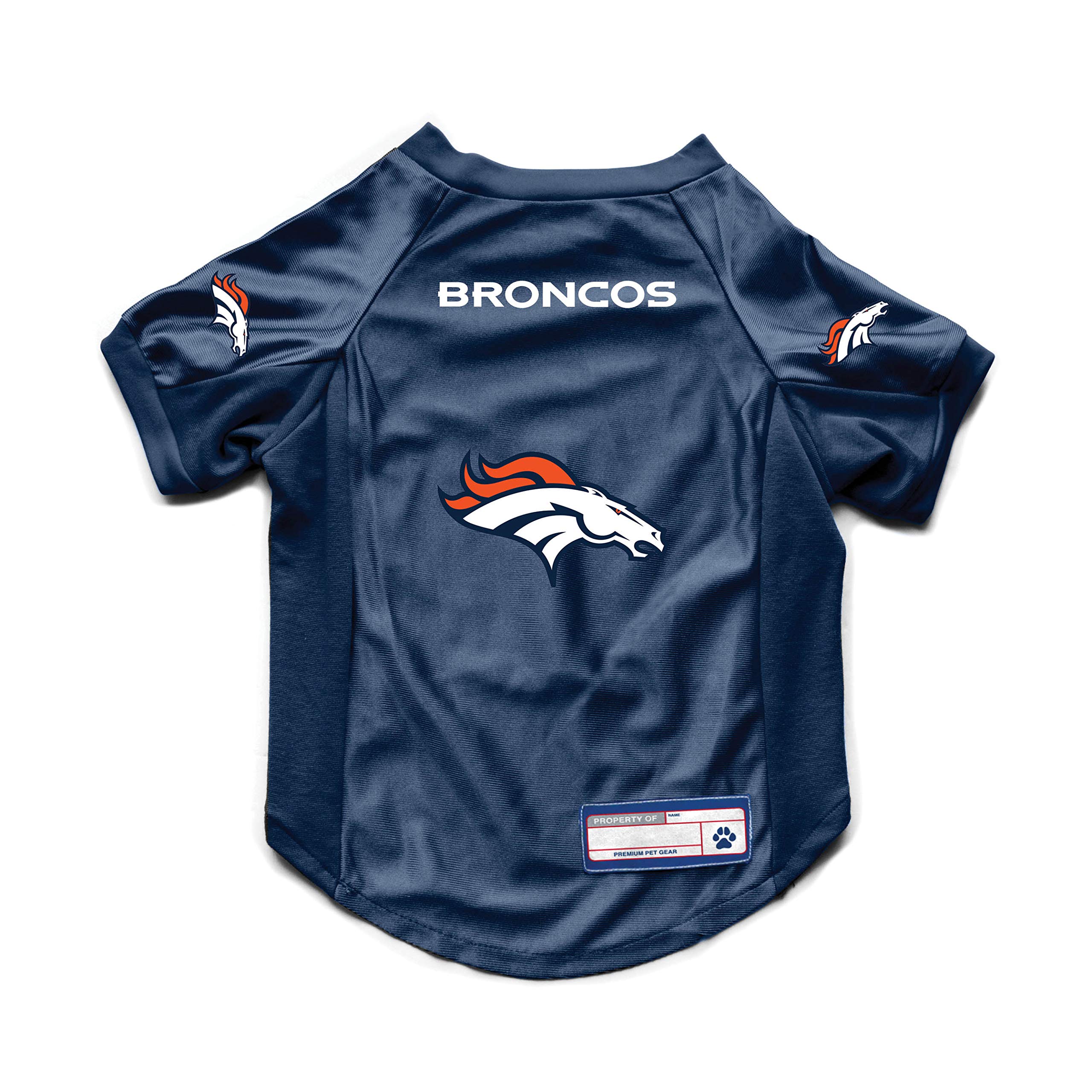 Littlearth Denver Broncos NFL Stretch Pet Jerseys for Big Dogs