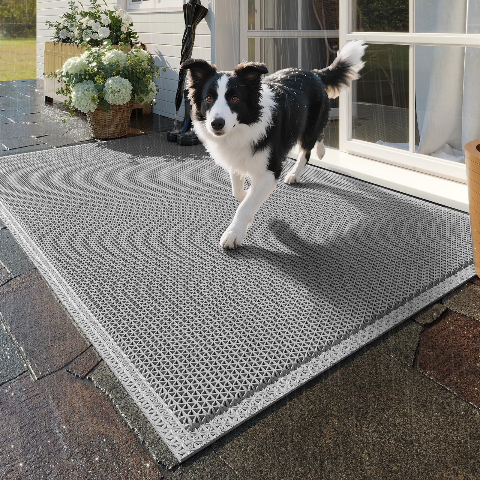 Amazon.com: QiCaiJia Front Door Mat 24''x36'', Drainage Heavy Duty