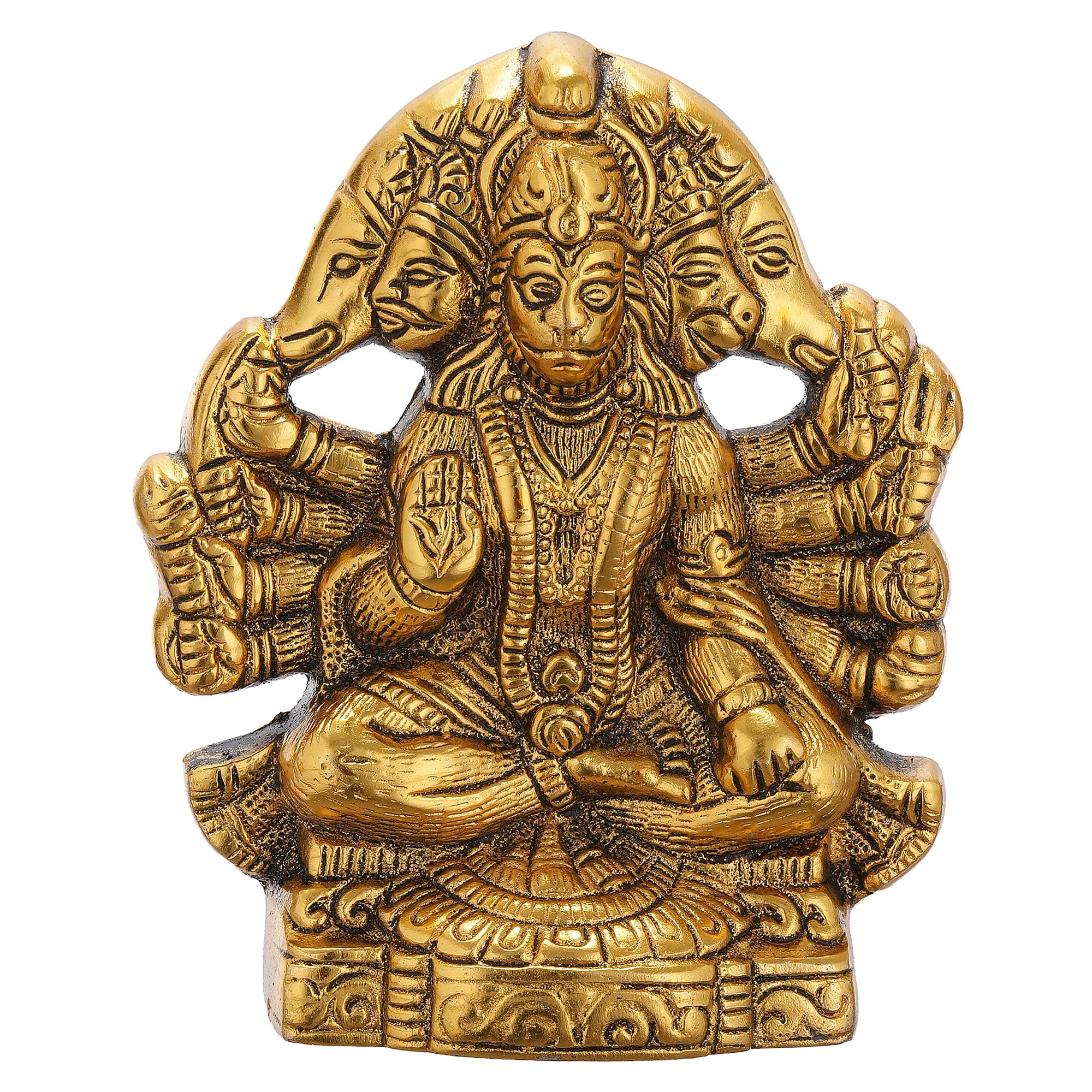 TIED RIBBONS Panchmukhi Hanuman Statue | Metal, 5.3 Inch | Hindu Gods Statues Hanuman Showpiece | Figurine for Home Decor, Diwali Decorations, Ganesh Chaturthi, Indian Statue | Return Gifts for Pooja