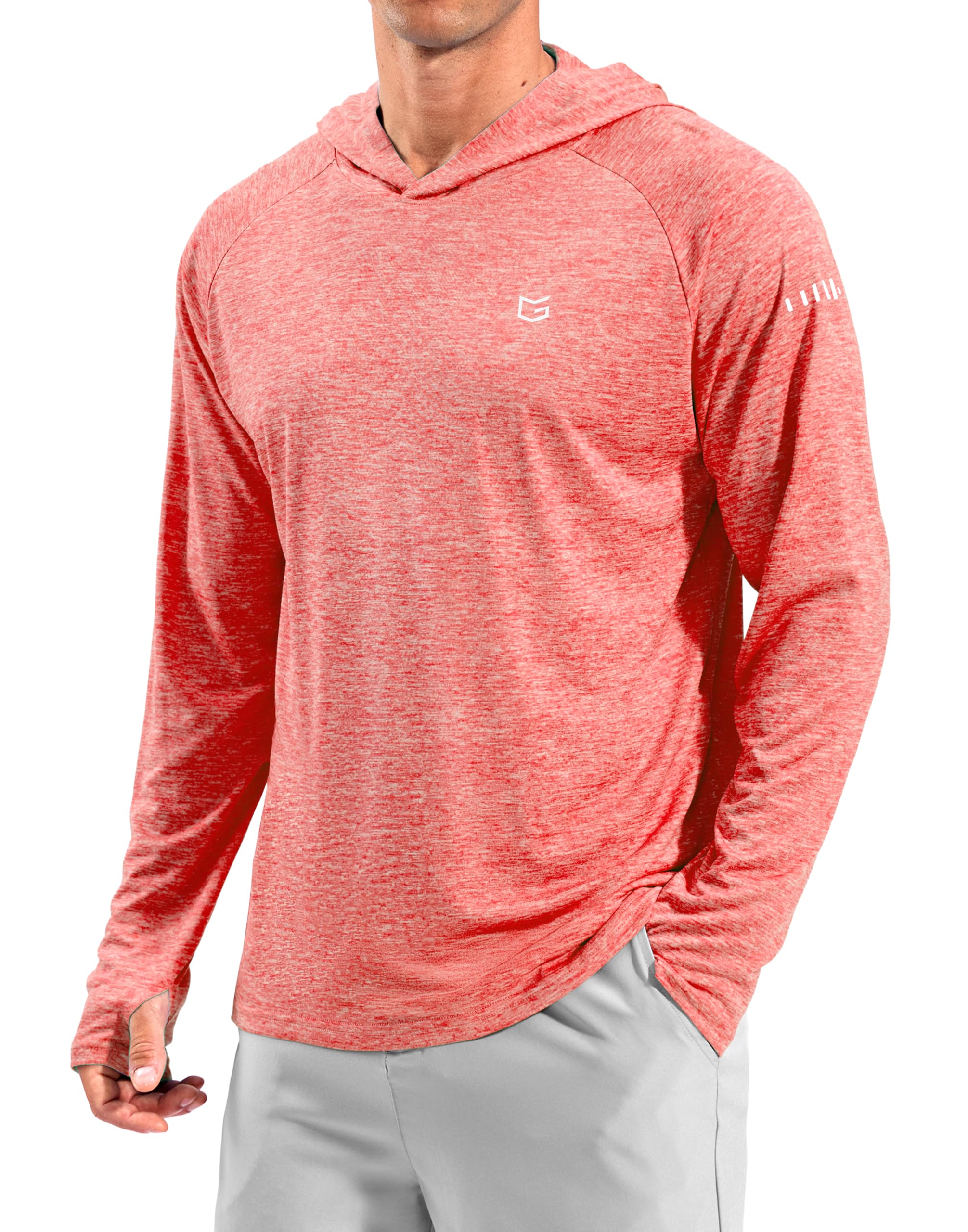 Men's Sun Protection Hoodie Shirts Long Sleeve UPF 50+ Swim Shirts