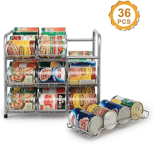 Miniatura 4 de Rice rat Organizador de latas para despensa, dispensador de almacenamiento de latas para alimentos enlatados (3 niveles)