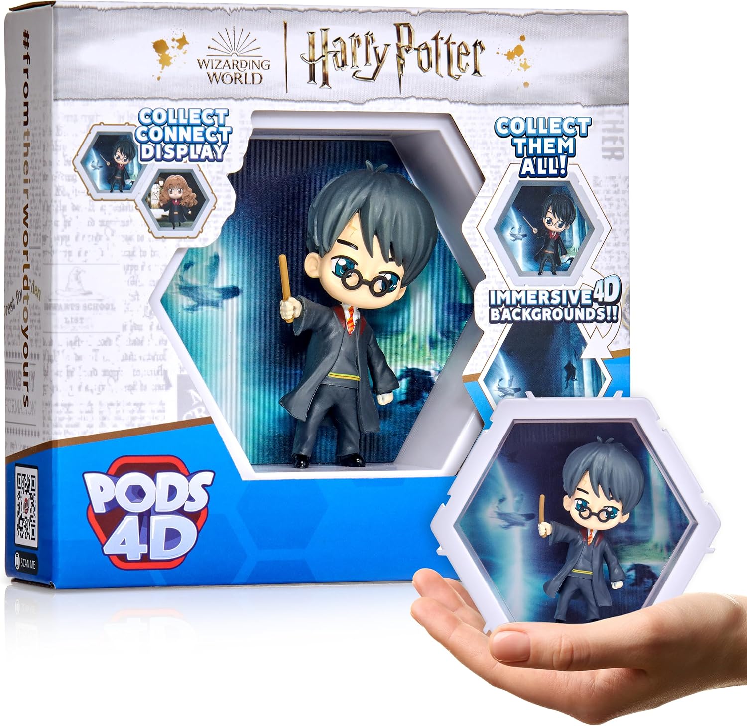 WOW! PODS 4D Harry Potter | Unique Connectable Collectable Bobble-Head Figure That Bursts from Their World into Yours | Wall or Shelf Display | Harry Potter Toys and Gifts | Series 1 no. 416