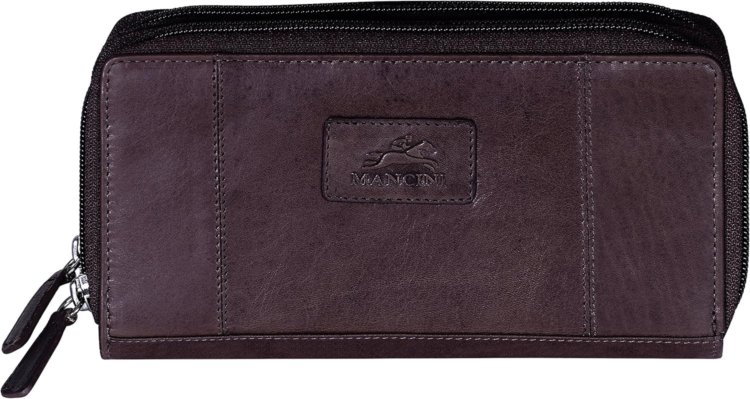 Casablanca Collection: Ladies’ RFID Double Zipper Clutch