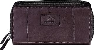 Mancini Leather Goods Casablanca Collection: Ladiesâ€™ RFID Double Zipper Clutch