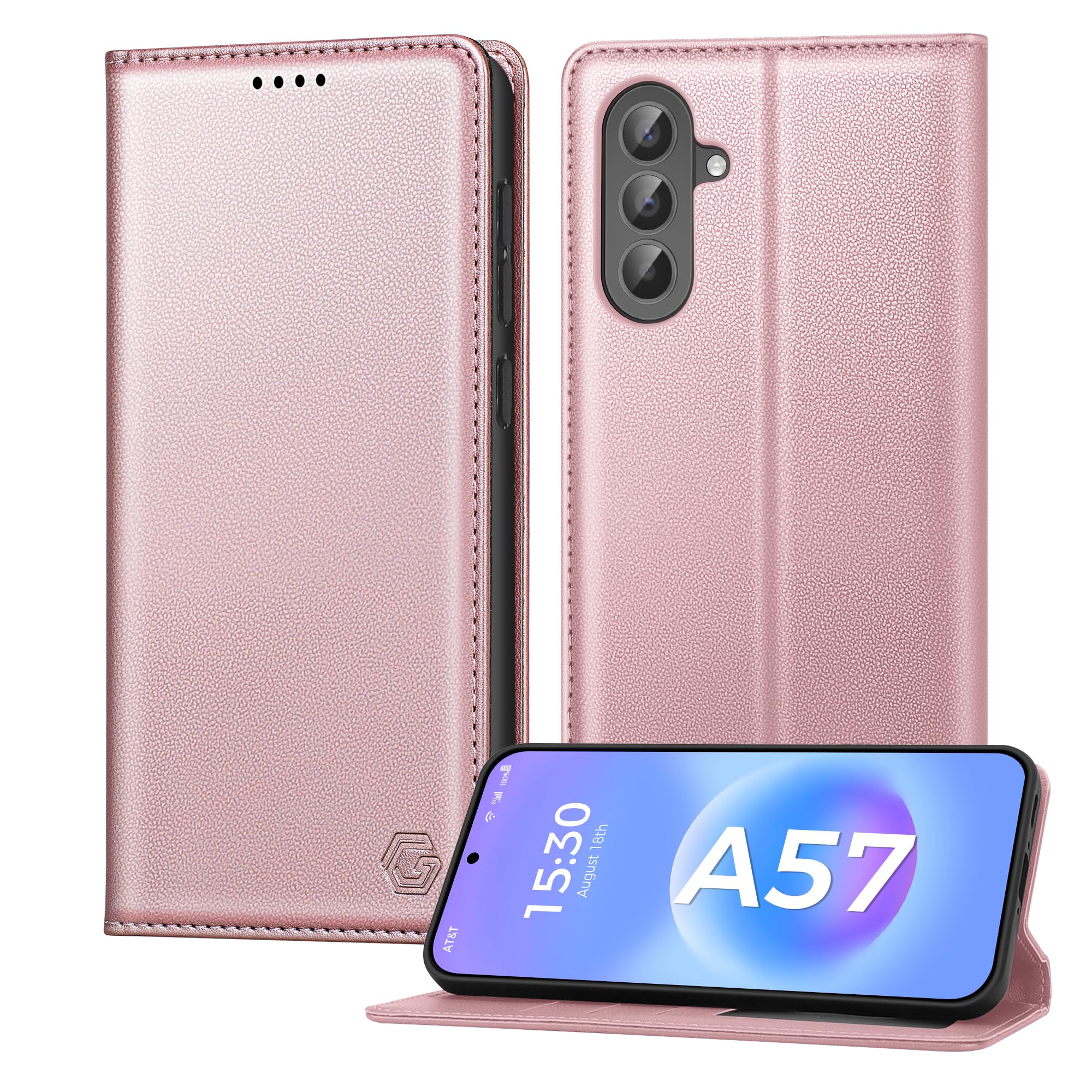 Kirnntca Handyhülle für Samsung Galaxy A57 5G Hülle, Kartenfach Premium PU Leder Klapphülle Schutzhülle, Standfunktion Tasche Flip Case für Samsung Galaxy A57 5G