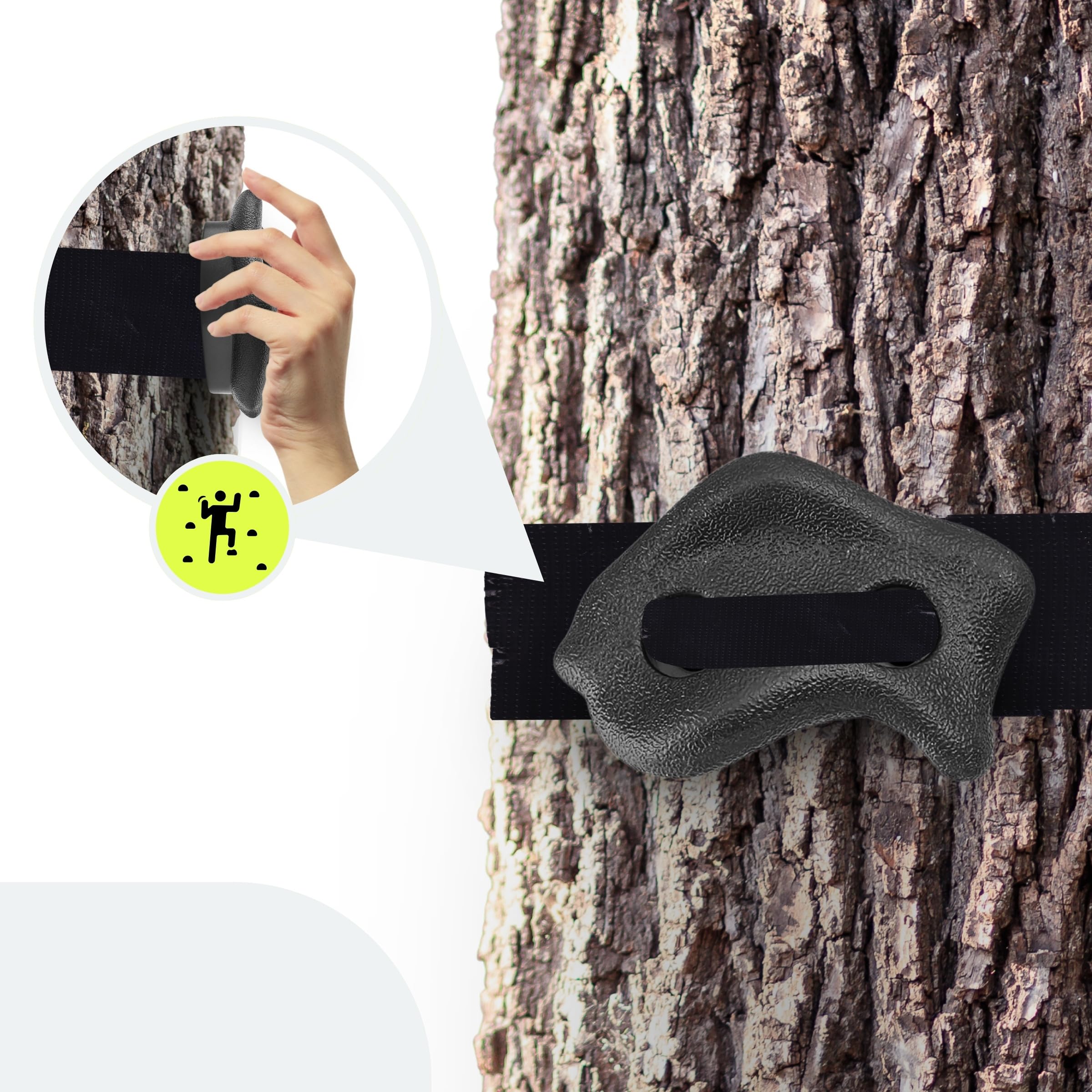 HyperMotion Set da Arrampicata su Albero per Bambini, 18 Pezzi, con Maniglie Resistenti e Cinghie Regolabili | Portata 91 kg | Uso Esterno, da 3 Anni