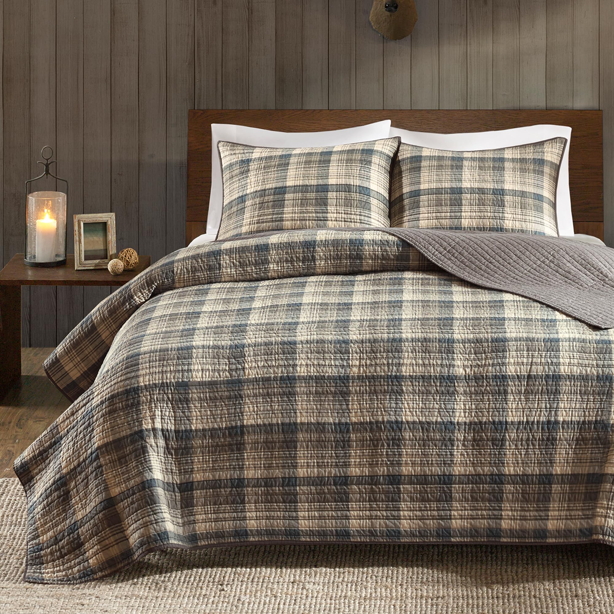 Amazon.com: Woolrich Reversible Quilt Cabin Lifestyle Design - All