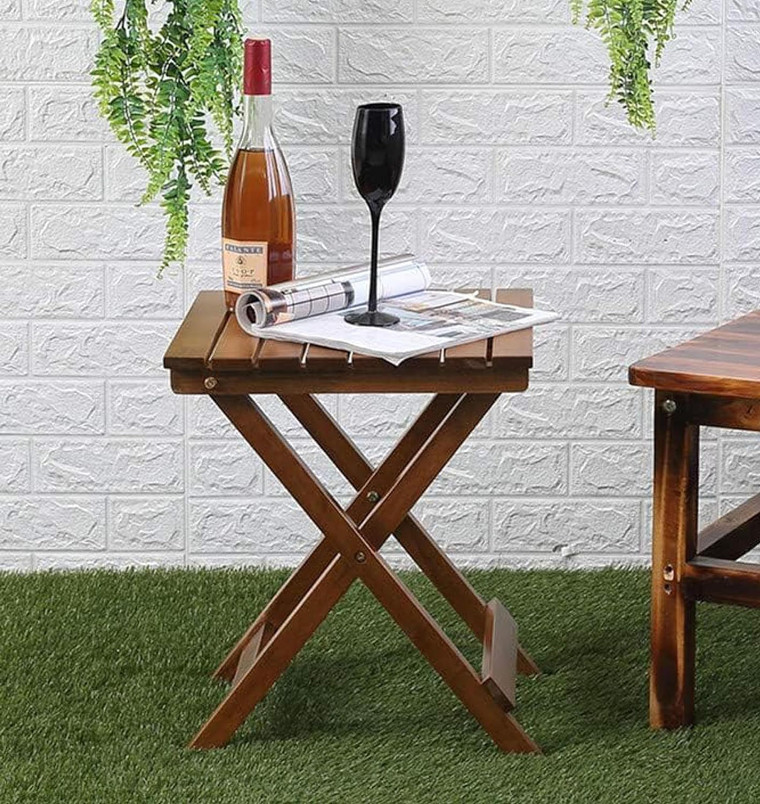 WOOYNEX Wooden Square Coffee Table, End Table, Side Table for Living Room,Foldable Adjustable Small Spaces Bedroom, Library, Balcony etc- Walnut (B0D22Y9ZVY) Amazon Price History, Amazon Price Tracker