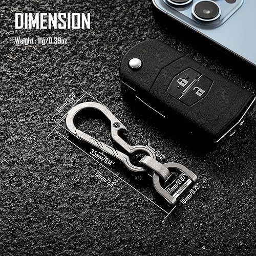 Miniatura 7 de KeyUnity KP03ST Titanium EDC Bolt Action Pen & KM14SW Titanium EDC Llavero Clip con Abrebotellas Bundle