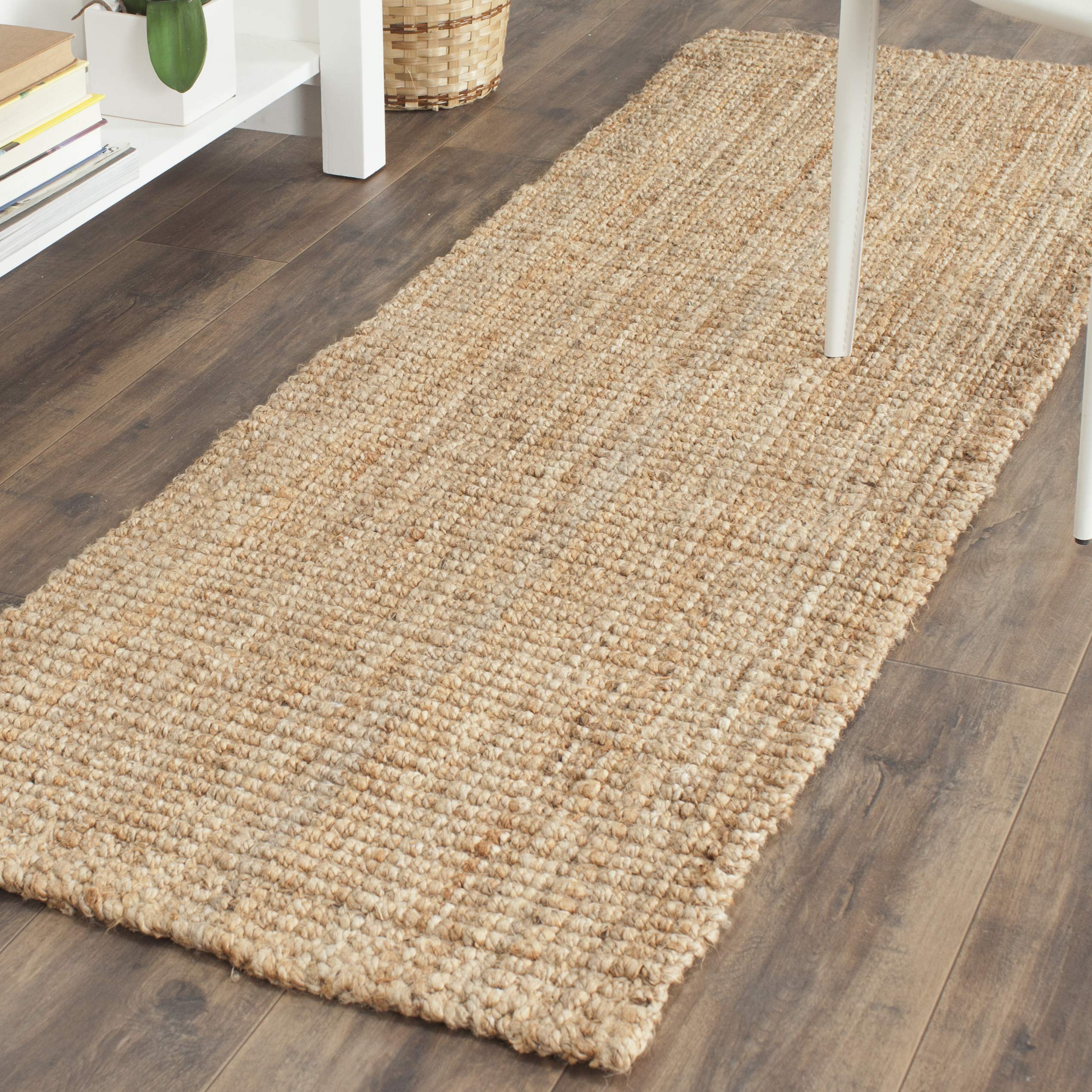 SAFAVIEH Natural Fiber Collection Runner Rug - 2'3" x 15', Natural, Handmade Farmhouse Jute, Ideal for High Traffic Areas in Living Room, Bedroom (