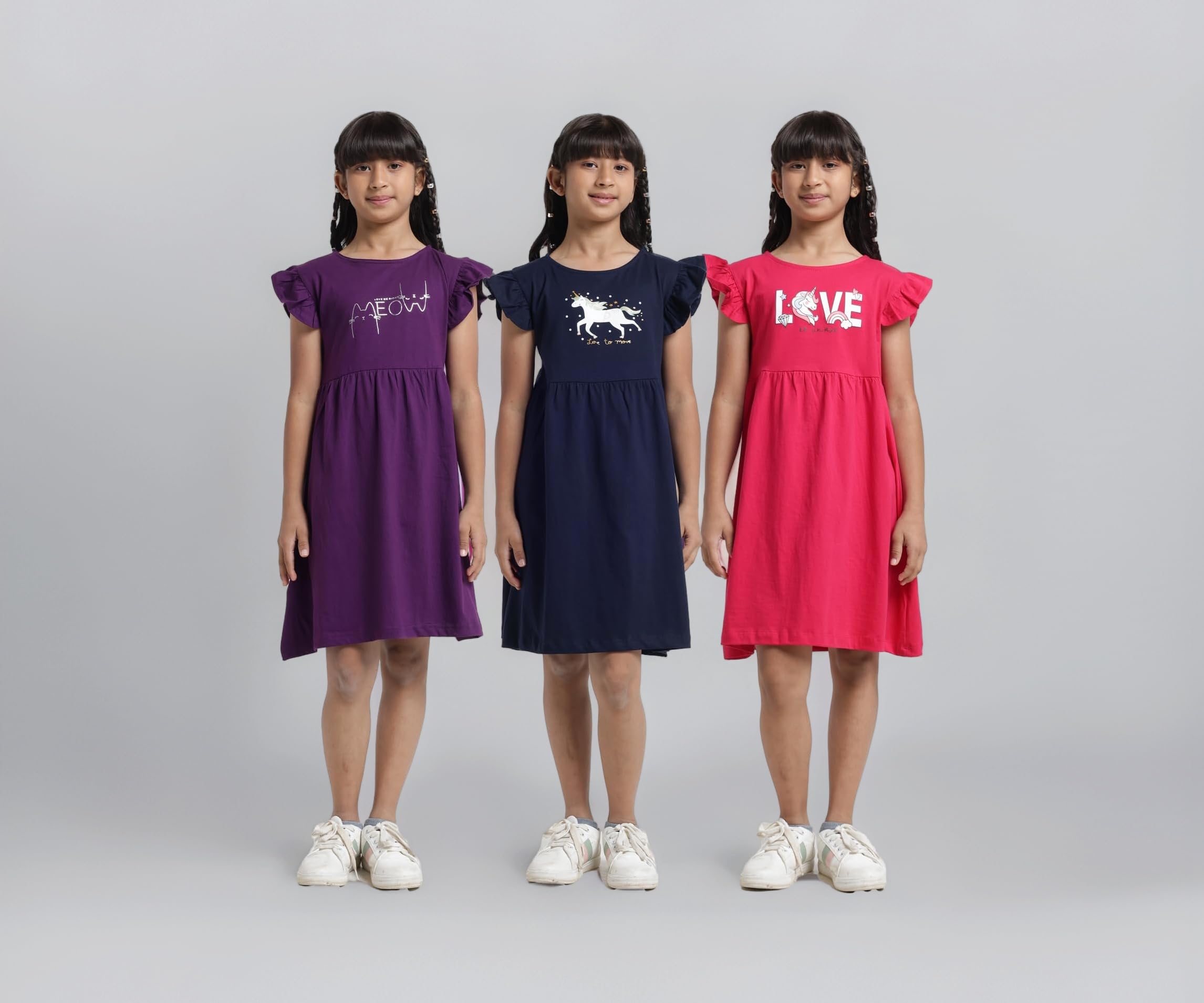 T2F Girls Casual Knee-Length Dress