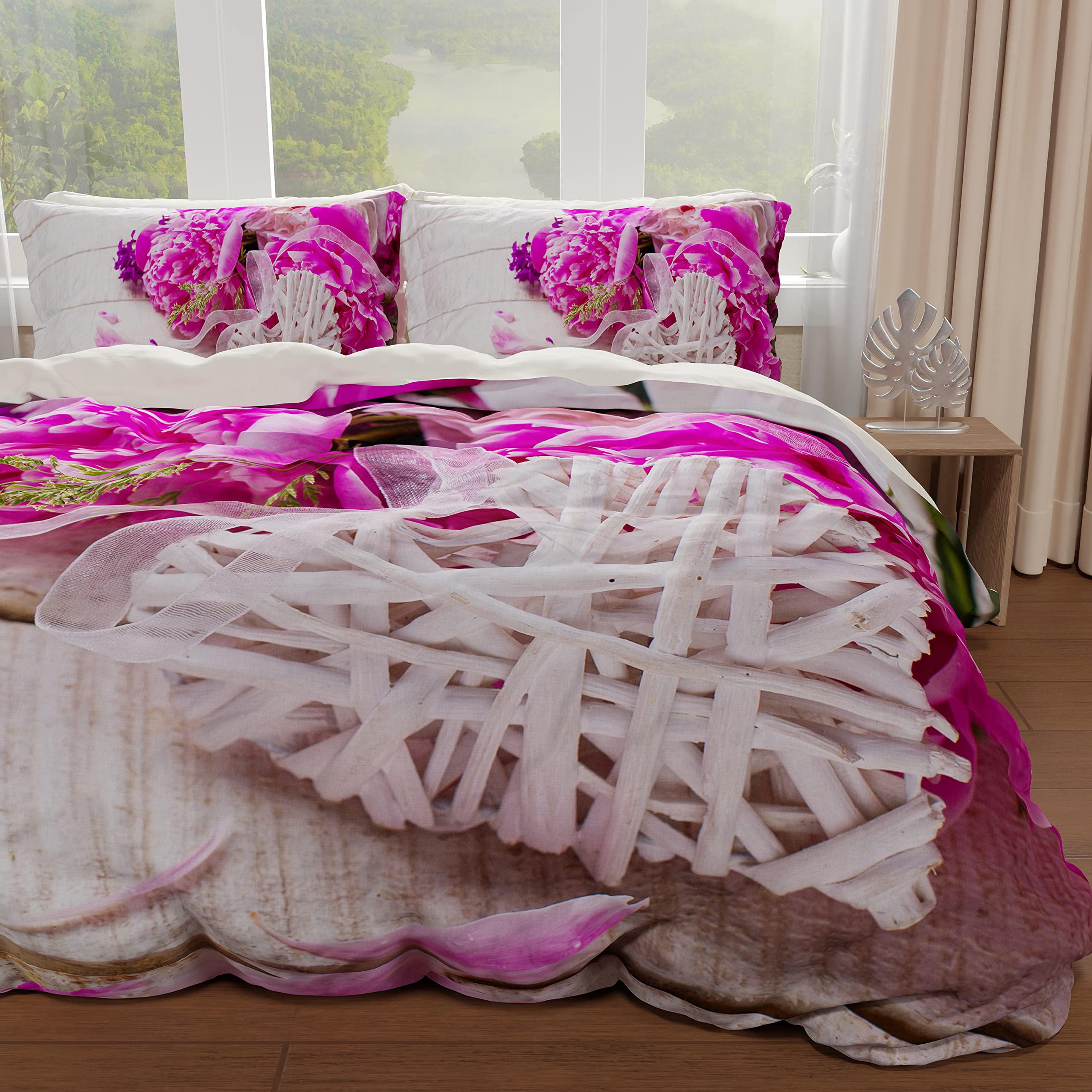 PETTI Artigiani Italiani Duvet Cover, Bedding Set, Satin, 100% Made in Italy, Spring, Single (150x200 cm) - Image 3