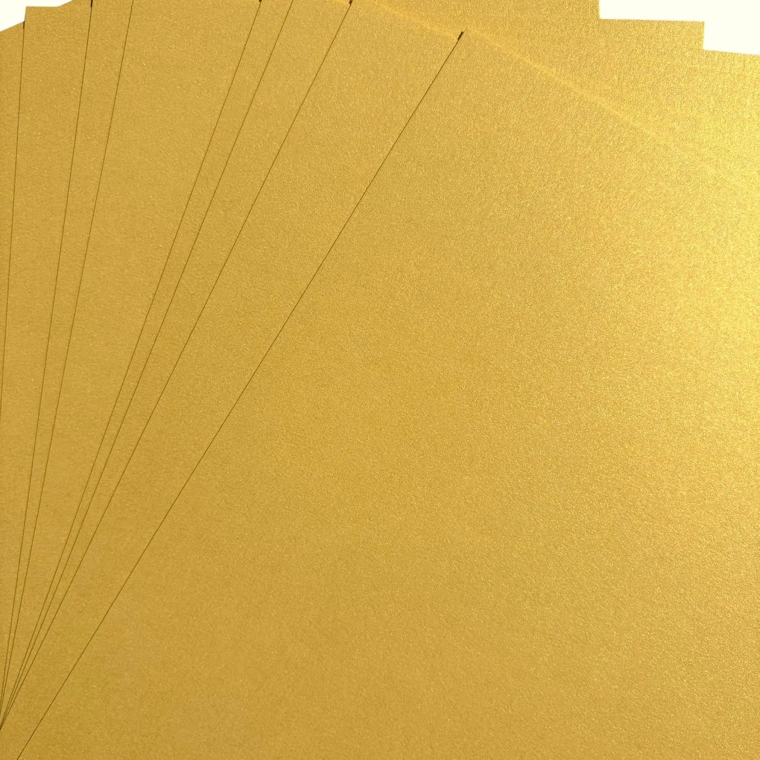 50 A4 Mellow Gold Shimmer Pearlescent Paper 120gsm Double Sided Suitable for Inkjet and Laser Printers