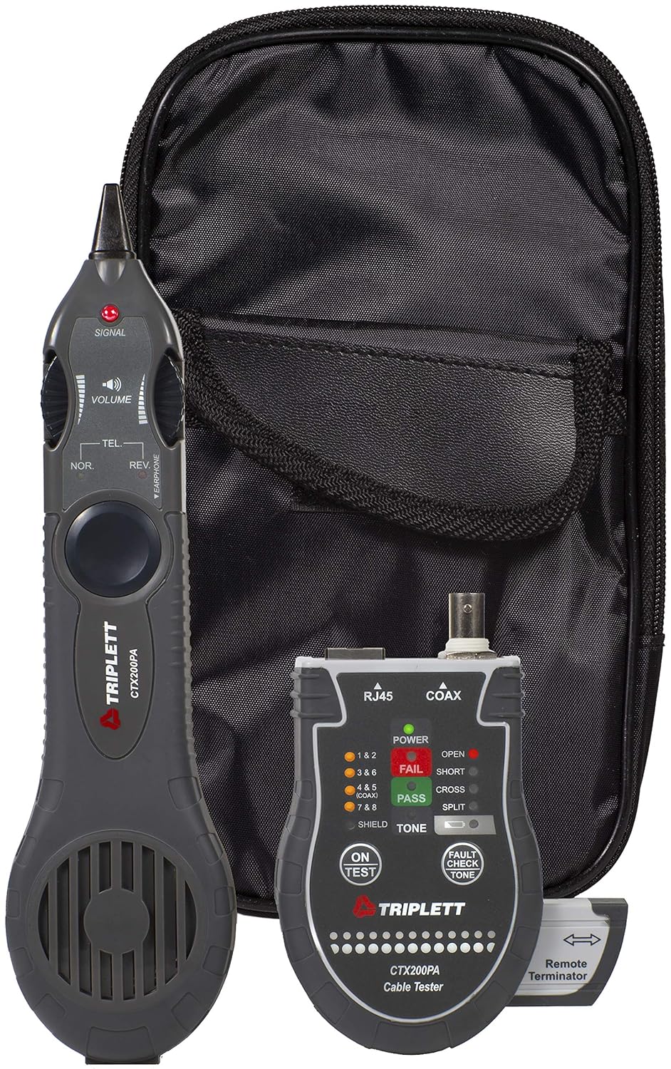 Triplett CTX200PA Network Cable RJ45/Coax Tester with Inductive Probe - Performs Complete TIA568 Test