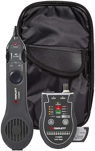 Vista 16 de Triplett CTX200 Pocket CAT LAN Tester para cables RJ45, CAT 5/6 y coaxiales con resultados de paso instantáneo/falla