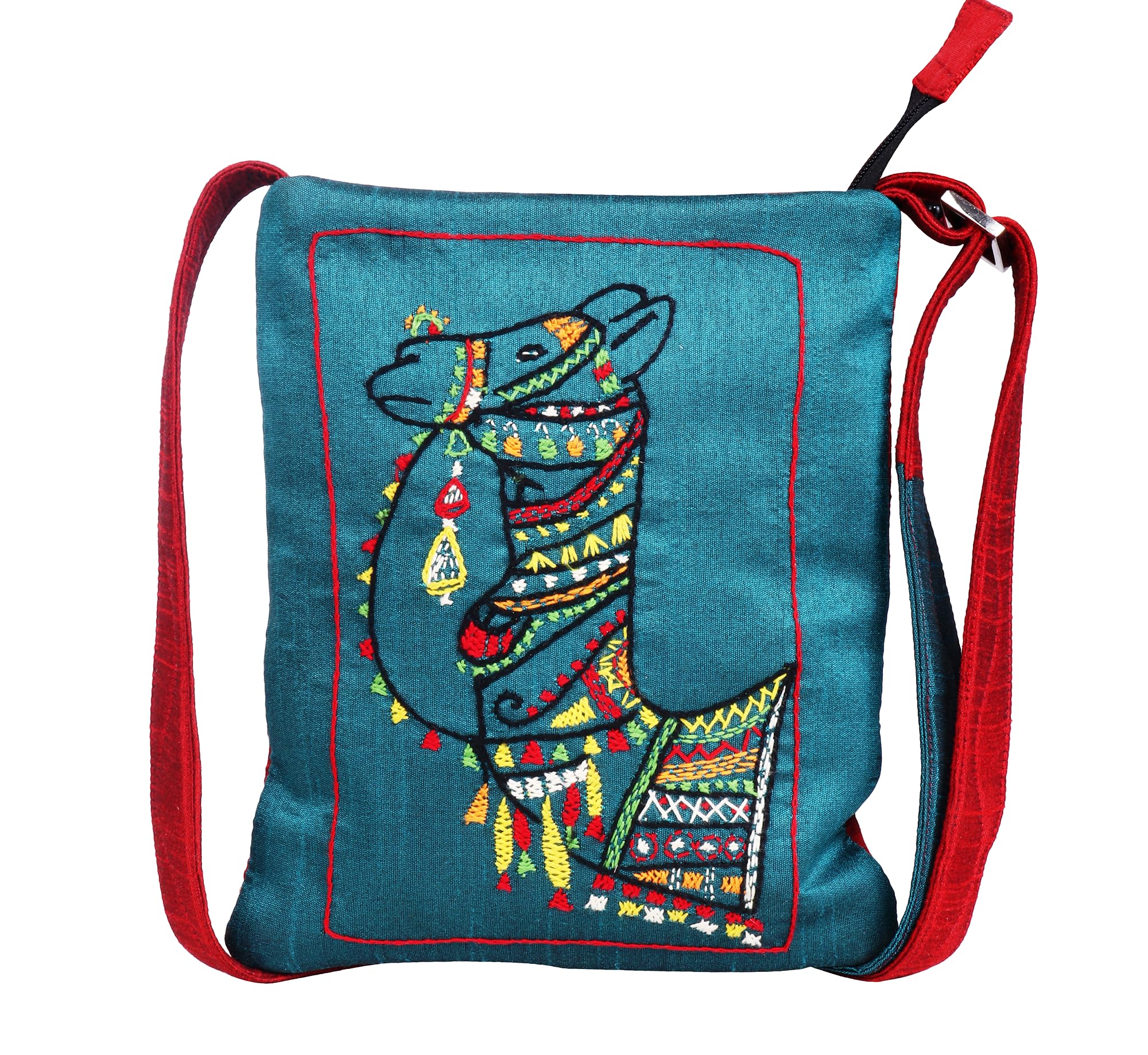 Handcrafted Eco Friendly Sustainable Embroidered Sling Bag For Girls & Women-image-42
