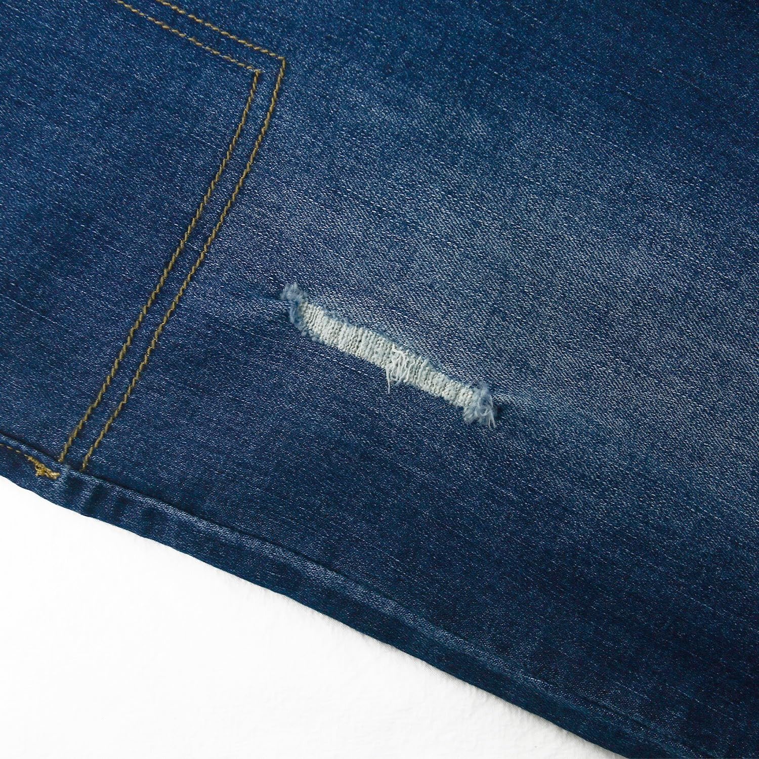 KIDSCOOL Jungen Denim-Latzhose Ripped verstellbare Träger elastischer Bund