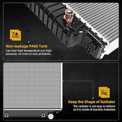 Miniatura 17 de DWVO Radiador compatible con 1998-2005 Mercury Grand Marquis 2003-2004 Marauder 1998-2005 Lincoln Town Car 1998-2002 Ford Crown Victoria 4.6L V8