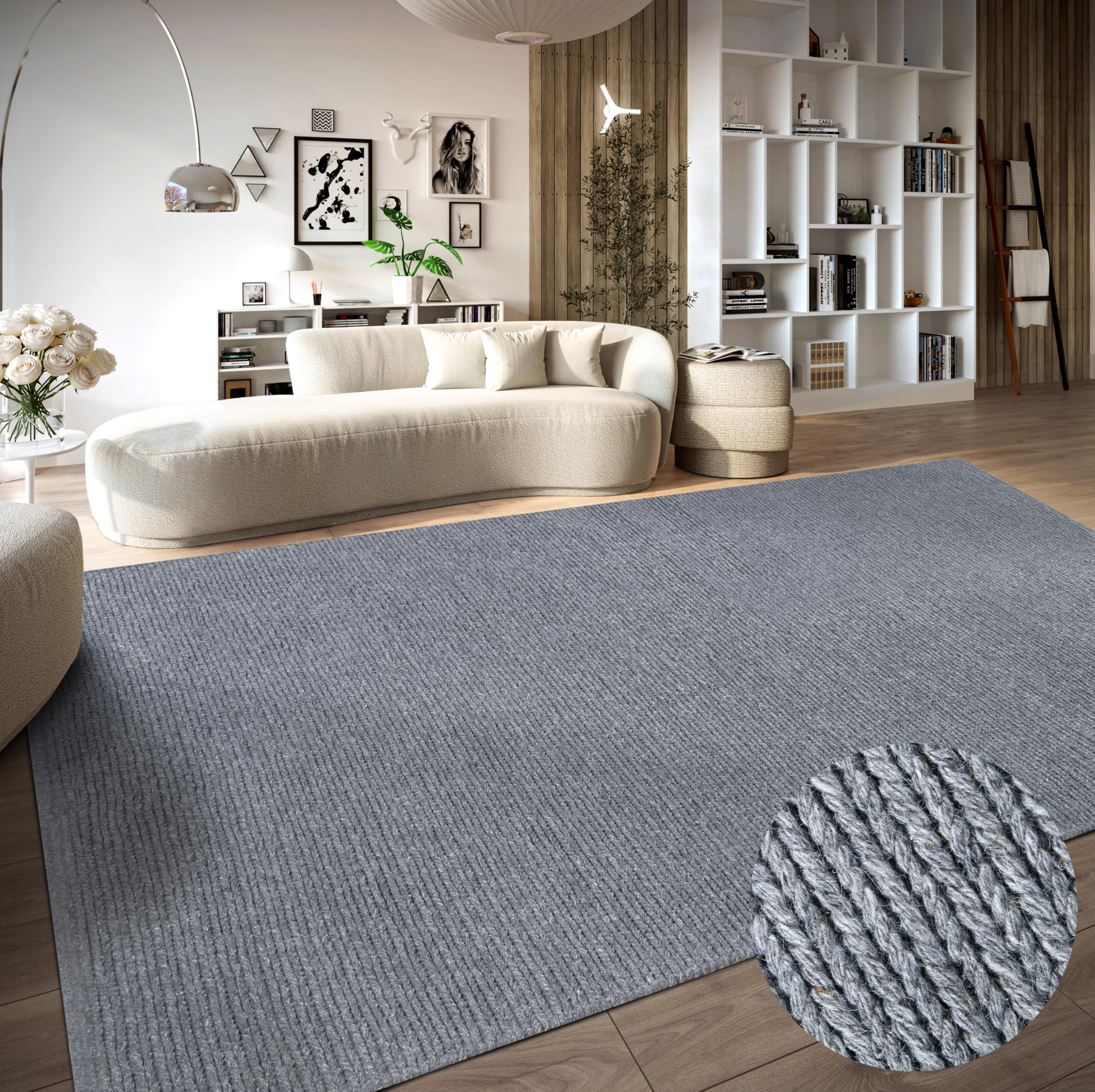 Villeroy & Boch Grey Wool Rug Francois - 60X90 Cm