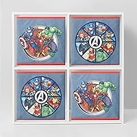 Vista 5 de Idea Nuova Marvel Avengers - Juego de dos espaciosos cubos de almacenamiento plegables, 10 x 10 pulgadas, Avengers / gris